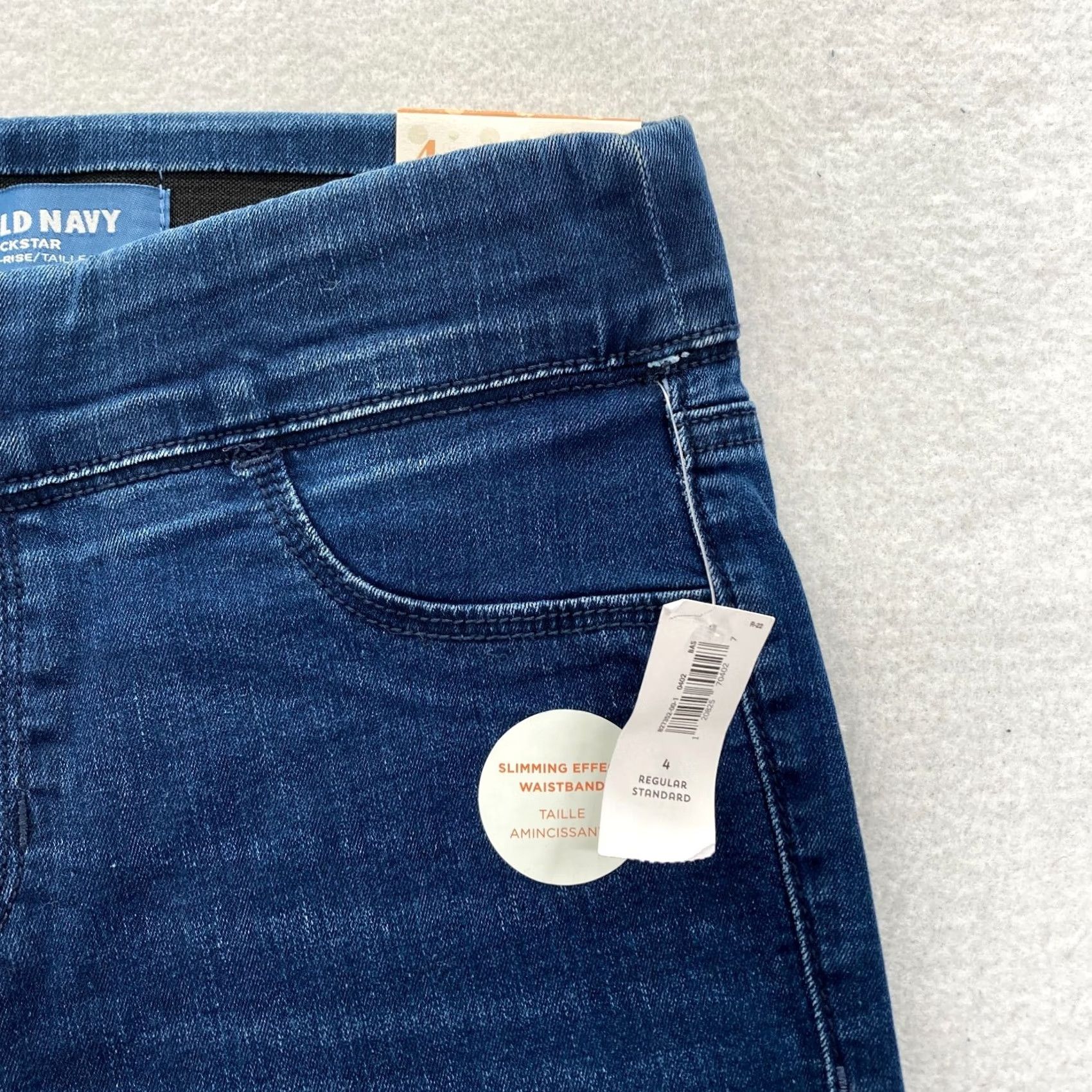 Old Navy Old Navy Jeans Women's 4 Dark Blue Stretch Denim Pull On Skinny NWT Rockstar Size 26" / US 2 / IT 38 - 3 Thumbnail