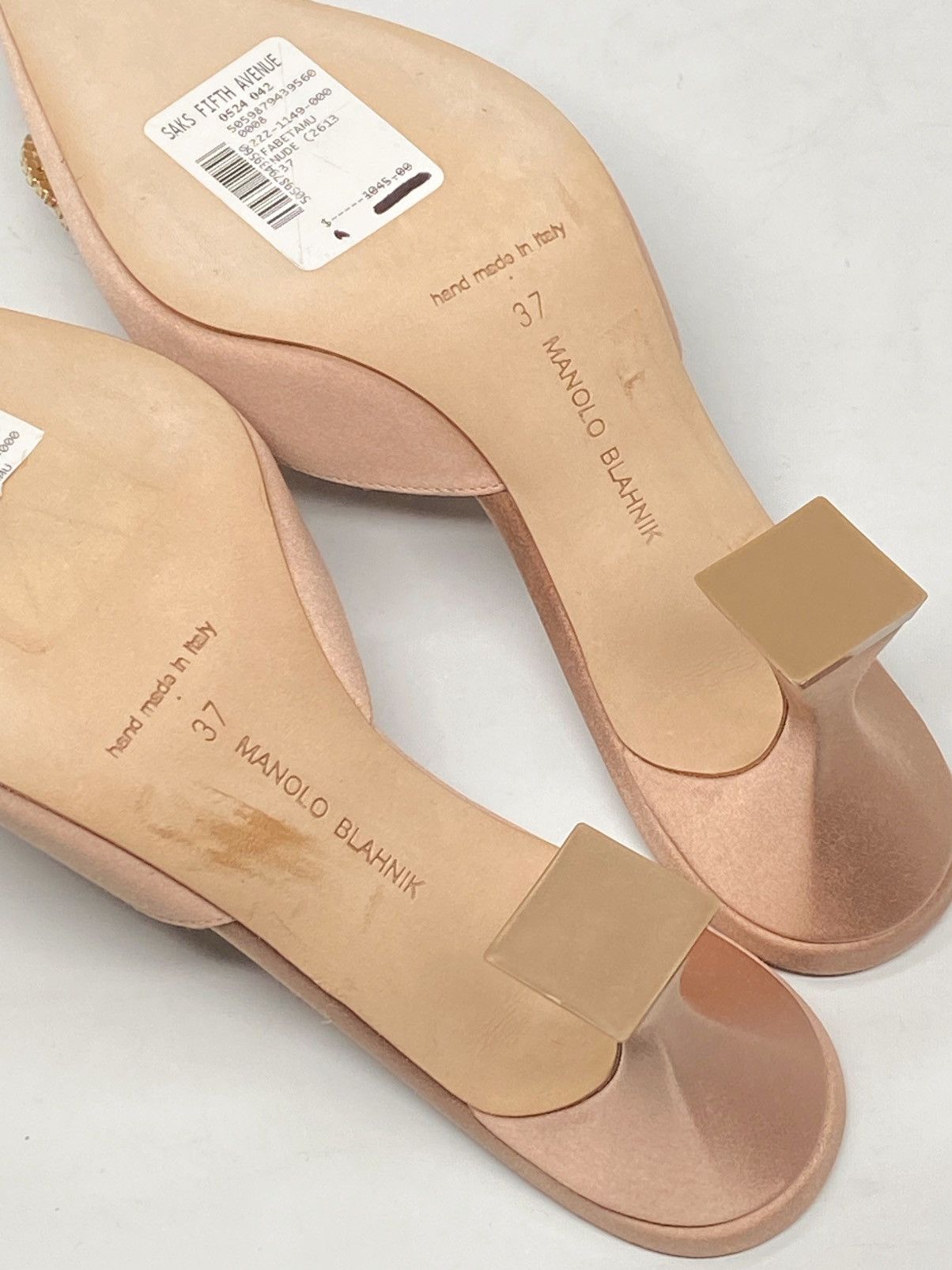 Manolo Blahnik Manolo Blahnik Fabetamu 70 Embellished Satin Mules size 37 Size US 7 / IT 37 - 16 Thumbnail