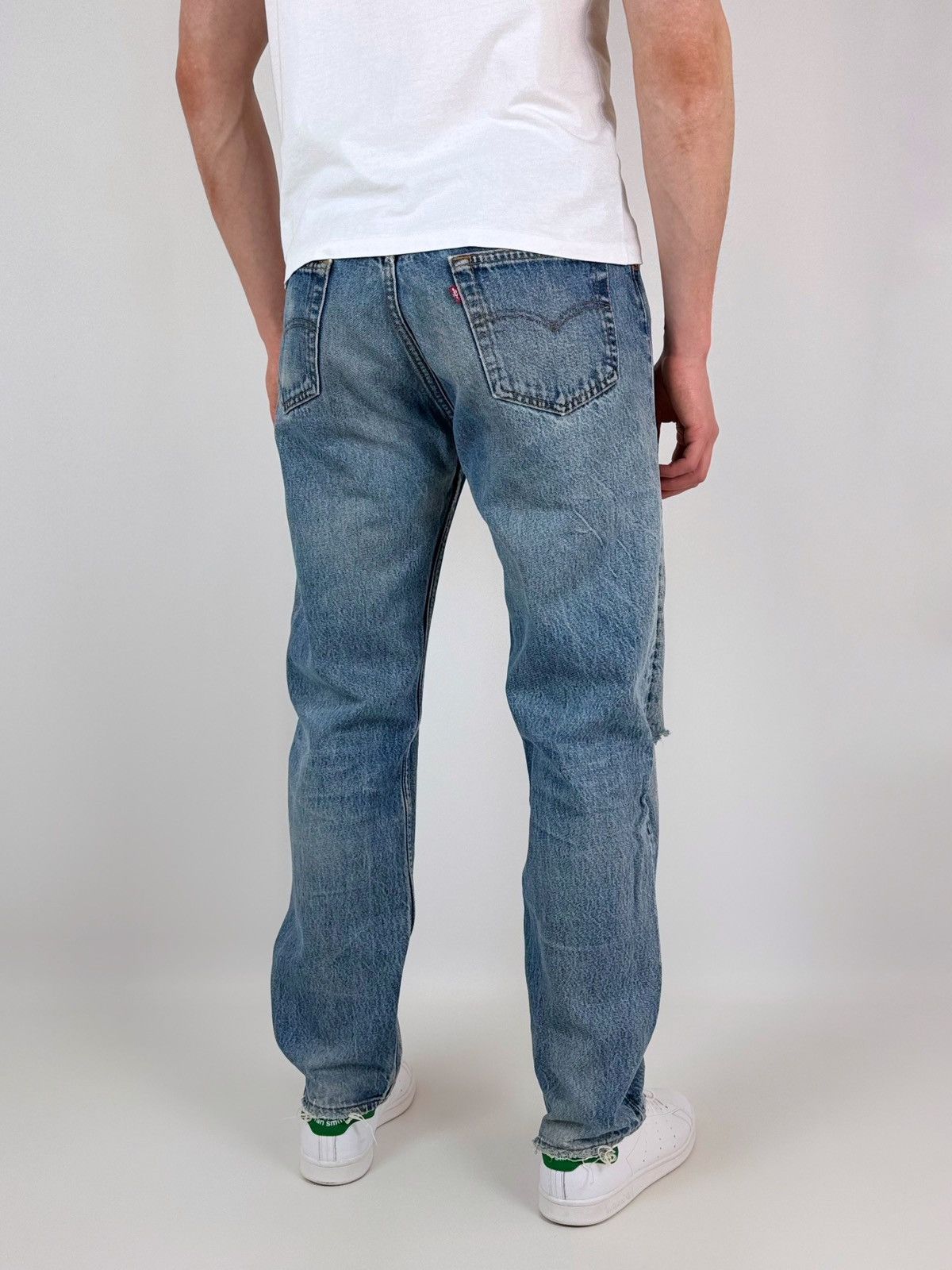 Levi's 90’s Vintage Distressed Levi’s 501 Washed Denim USA Jeans Size US 36 / EU 52 - 2 Thumbnail