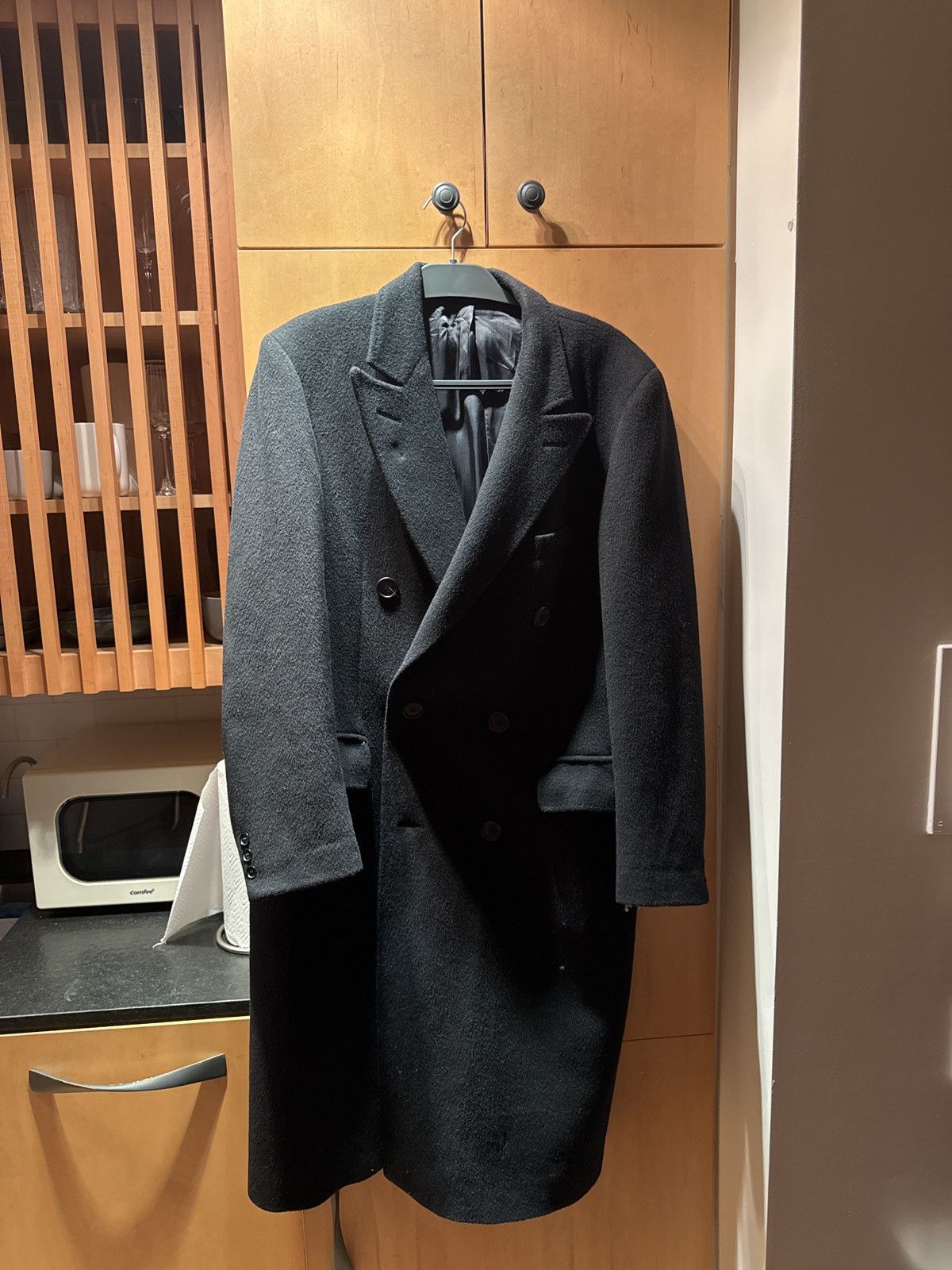 Vintage Wool Double Breasted Overcoat Size US L / EU 52-54 / 3 - 1 Thumbnail