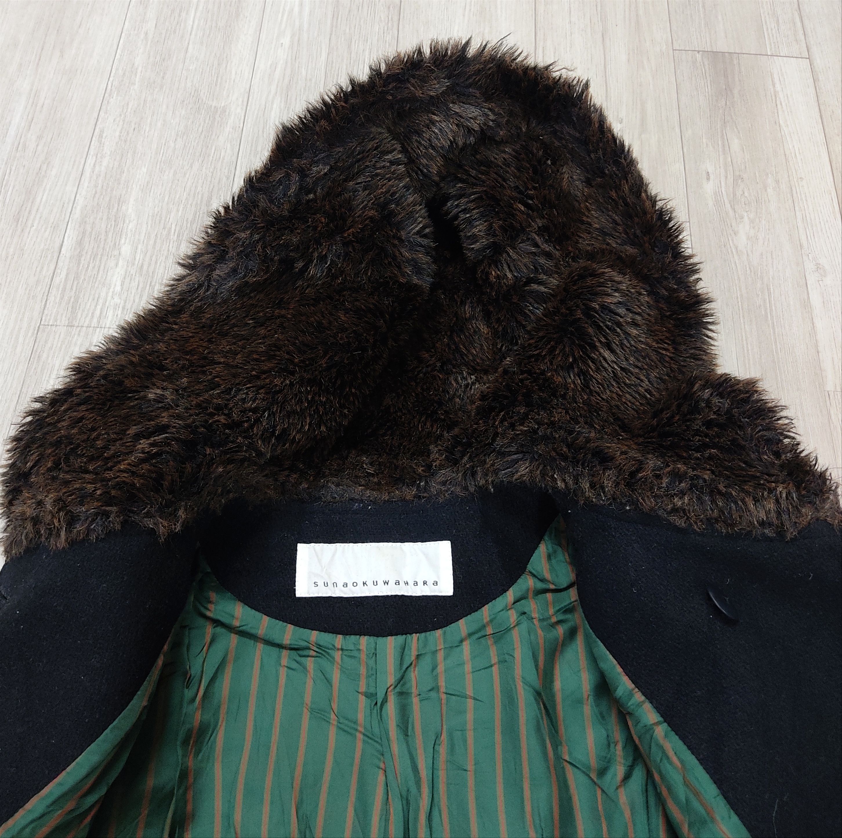 Beauty Beast SUNAO KUWAHARA Fur Hooded Wool Duffle Coat Size S / US 4 / IT 40 - 10 Thumbnail