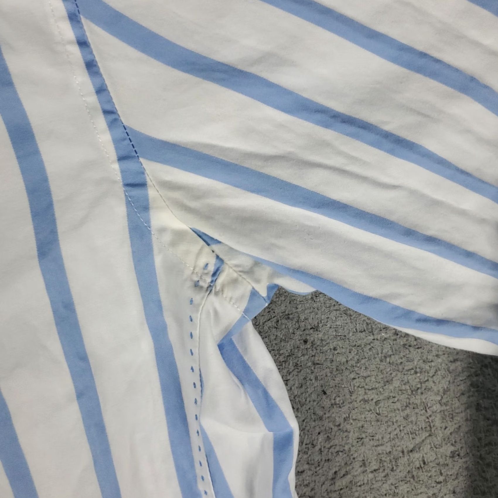 BUGATCHI Bugatchi Shirt Mens Medium Blue Striped Button-Up Long Sleeve Collared Classic Modern Preppy Casual Workwear Size US M / EU 48-50 / 2 - 4 Thumbnail