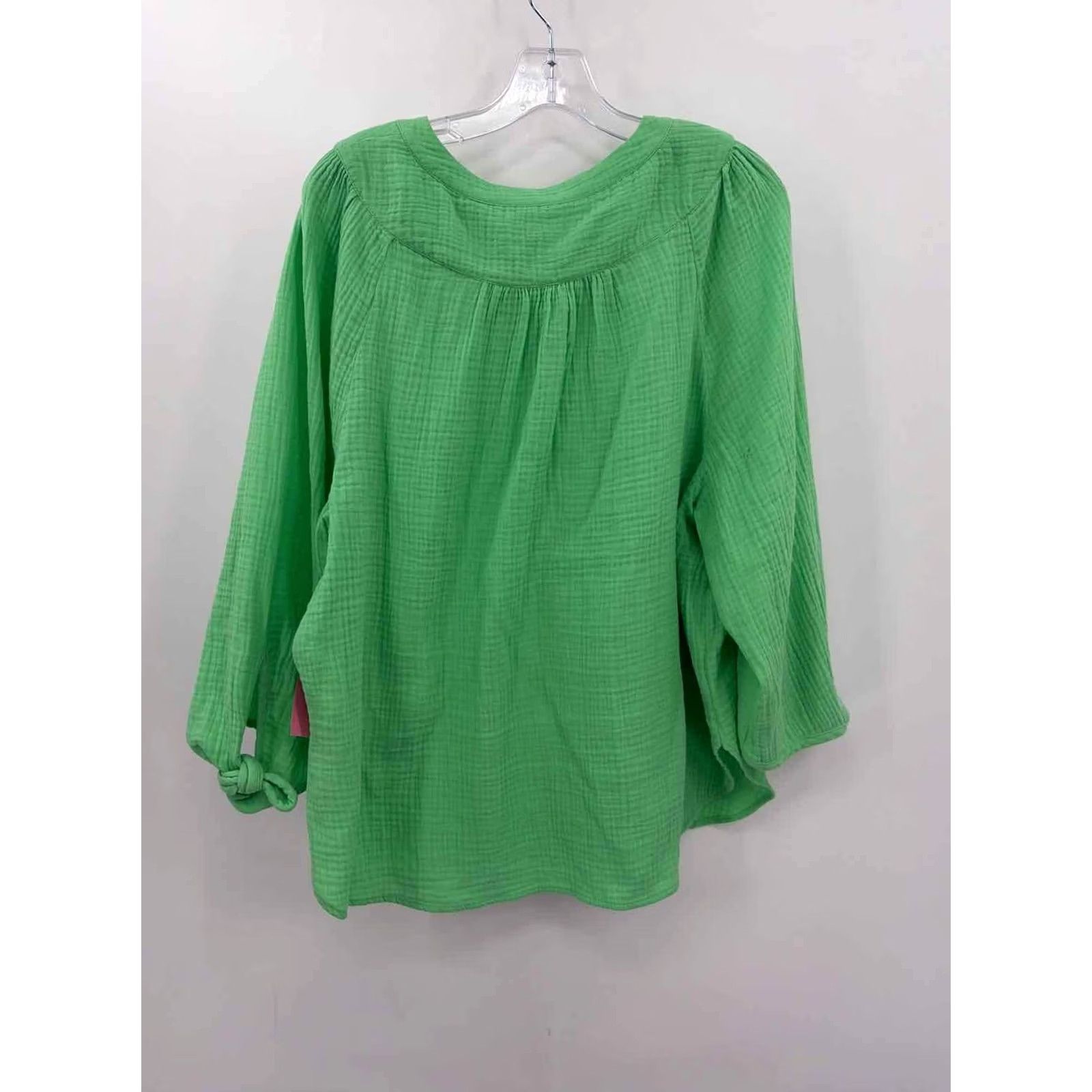 Talbots Talbots Green Large Button Down Long Sleeve Blouse Size L / US 10 / IT 46 - 2 Thumbnail
