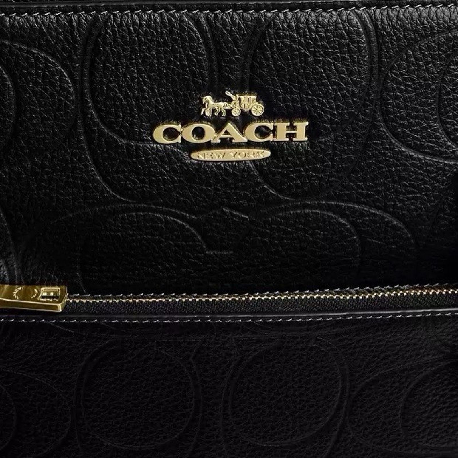 Coach NWT COACH CCD49 Station Tote Bag Signature Leather Black Size ONE SIZE - 11 Thumbnail