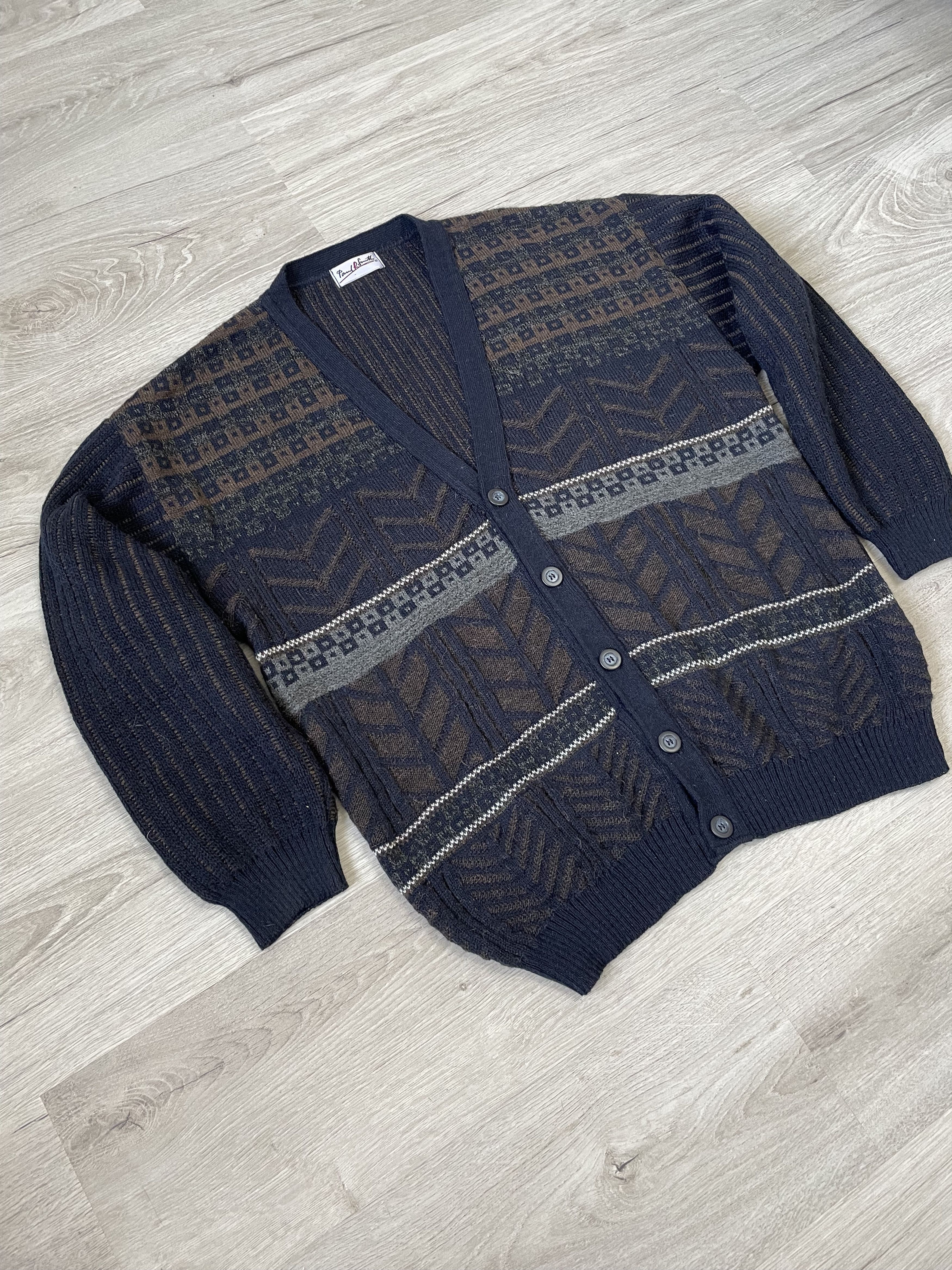 Paul Smith × Vintage MENS CASUAL RARE CARDIGAN PAUL SMITH Size US L / EU 52-54 / 3 - 7 Thumbnail