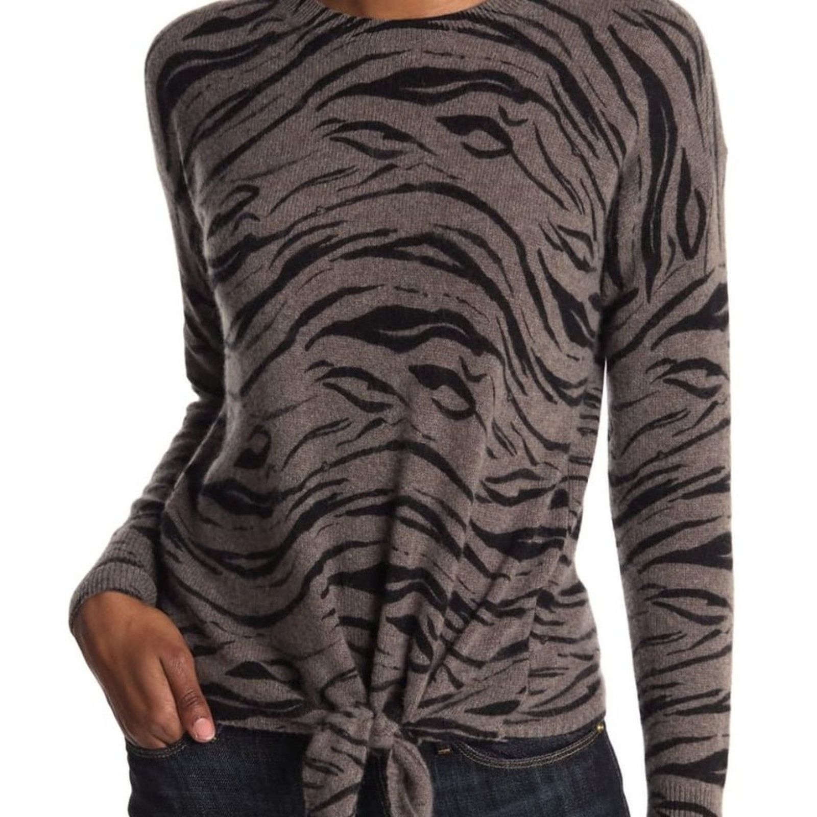 360Cashmere 360 Cashmere Tie Front Sweater T-Shirt Size M / US 6-8 / IT 42-44 - 4 Thumbnail