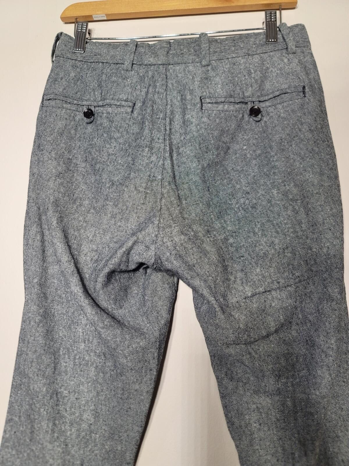 Gustin Gustin Grey Herringbone Pant Sz 29/30 Quiet Lux Minimalist Size 36R - 4 Thumbnail