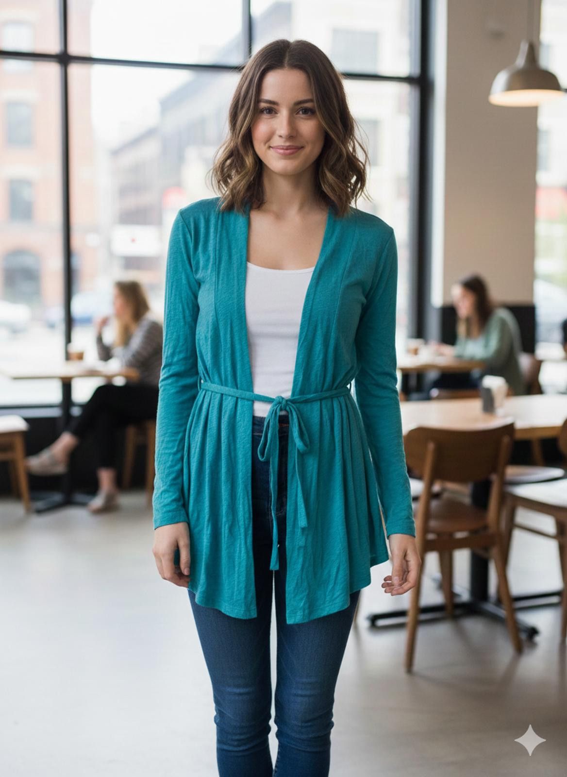 The North Face The North Face Women's Wrap Cardigan Sweater, XS, Teal Size XS / US 0-2 / IT 36-38 - 1 Thumbnail