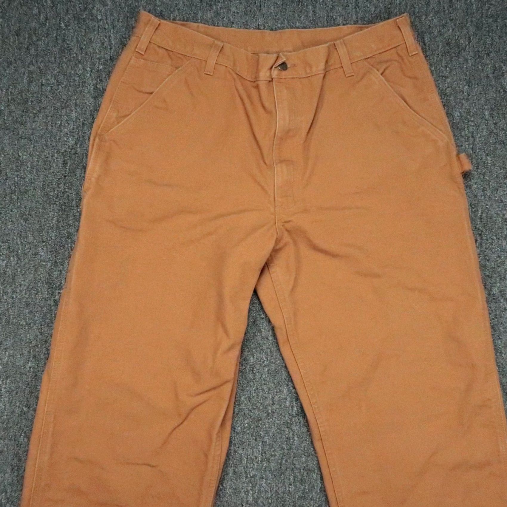 Carhartt Carhartt Pants Mens 38x36 Brown Work Dungaree Carpenter B11 BRN Size US 38 / EU 54 - 2 Thumbnail