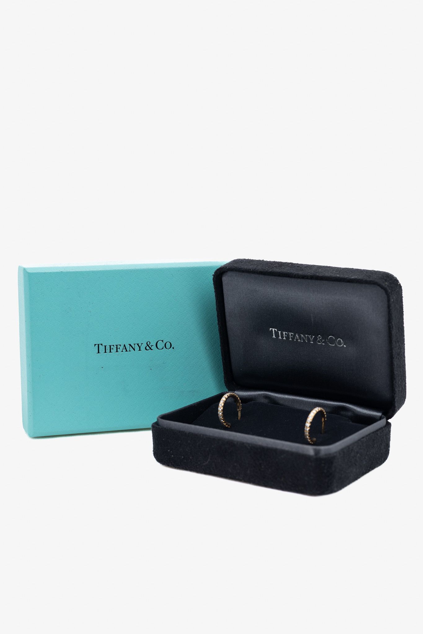 Tiffany & Co. Tiffany & Co. Metro 18k Gold & Diamond Hoop Earrings Size ONE SIZE - 1 Thumbnail