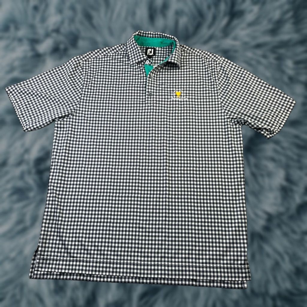 Footjoy Footjoy Polo Shirt Mens Large Gray Gingham Plaid Presidents Cup Liberty National Size US L / EU 52-54 / 3 - 1 Thumbnail