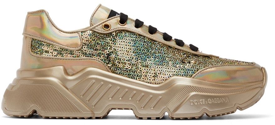 Dolce & Gabbana o1y0125 Low-Top Sneakers in Gold Size US 9.5 / EU 42-43 - 2 Thumbnail