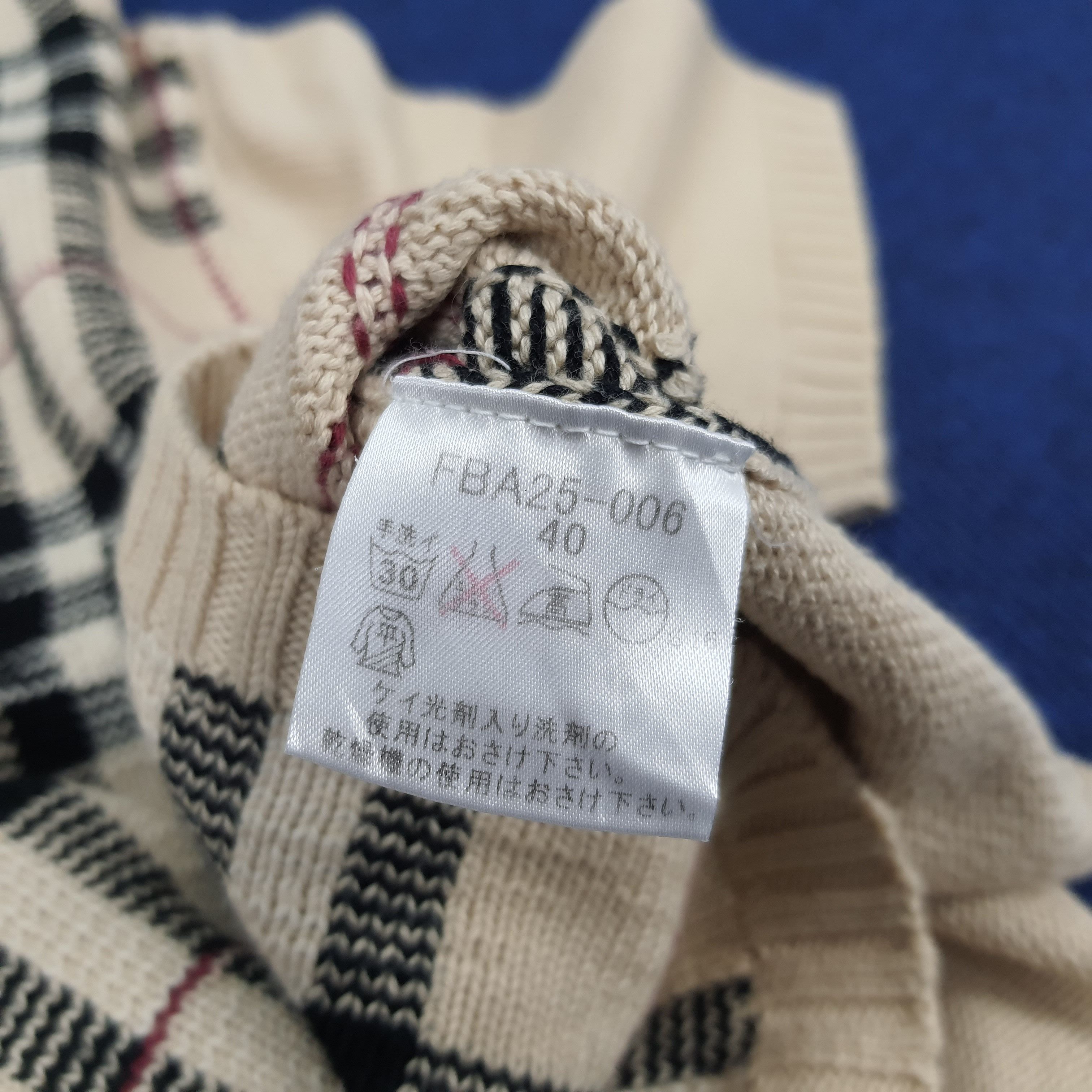 Burberry × Vintage Vintage Burberry London Nova Check Knitted Size US S / EU 44-46 / 1 - 5 Thumbnail