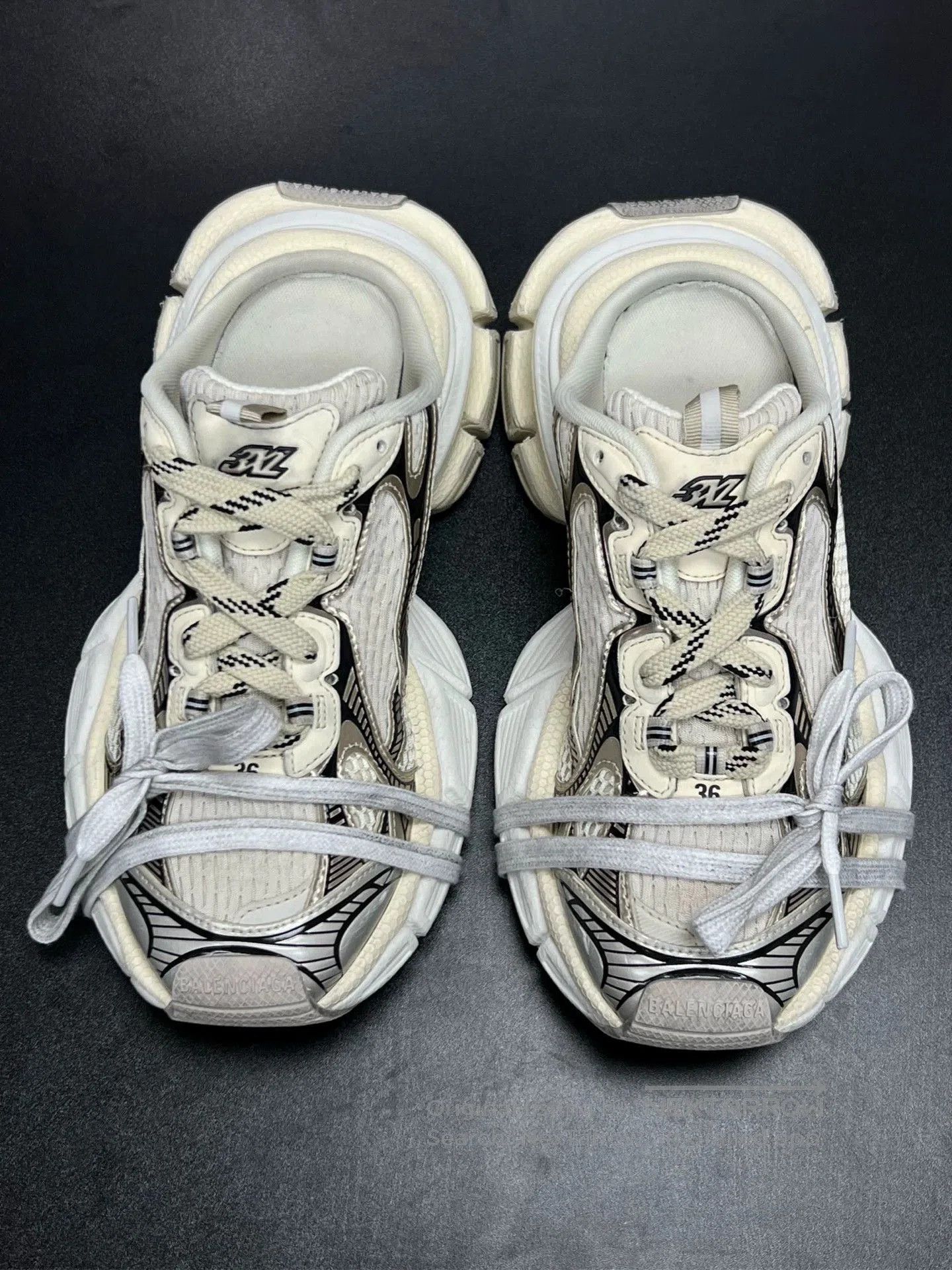 Balenciaga balenciaga 3xl half drag beige sneakers. Size US 5 / EU 37 - 3 Thumbnail