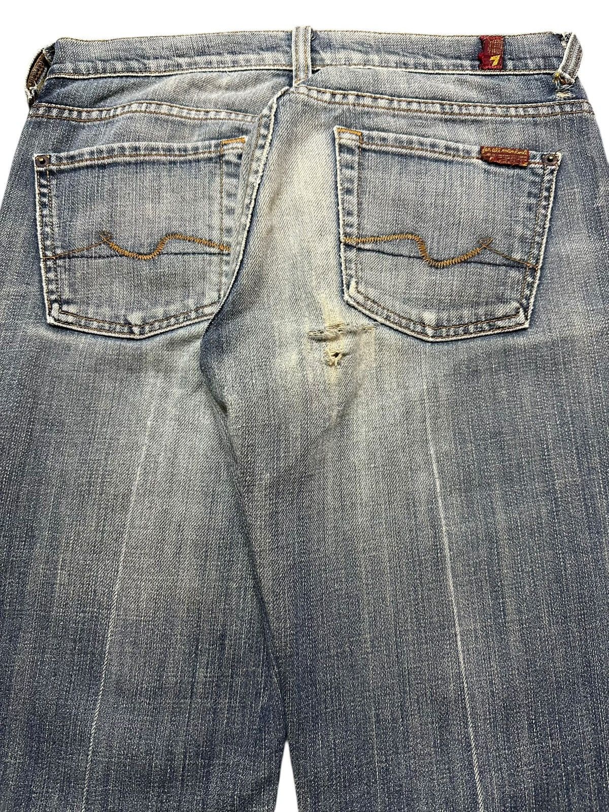 Other Vintage Japanese Brand Blue Faded Wash Style Flare Jeans Size US 28 / EU 44 - 6 Thumbnail
