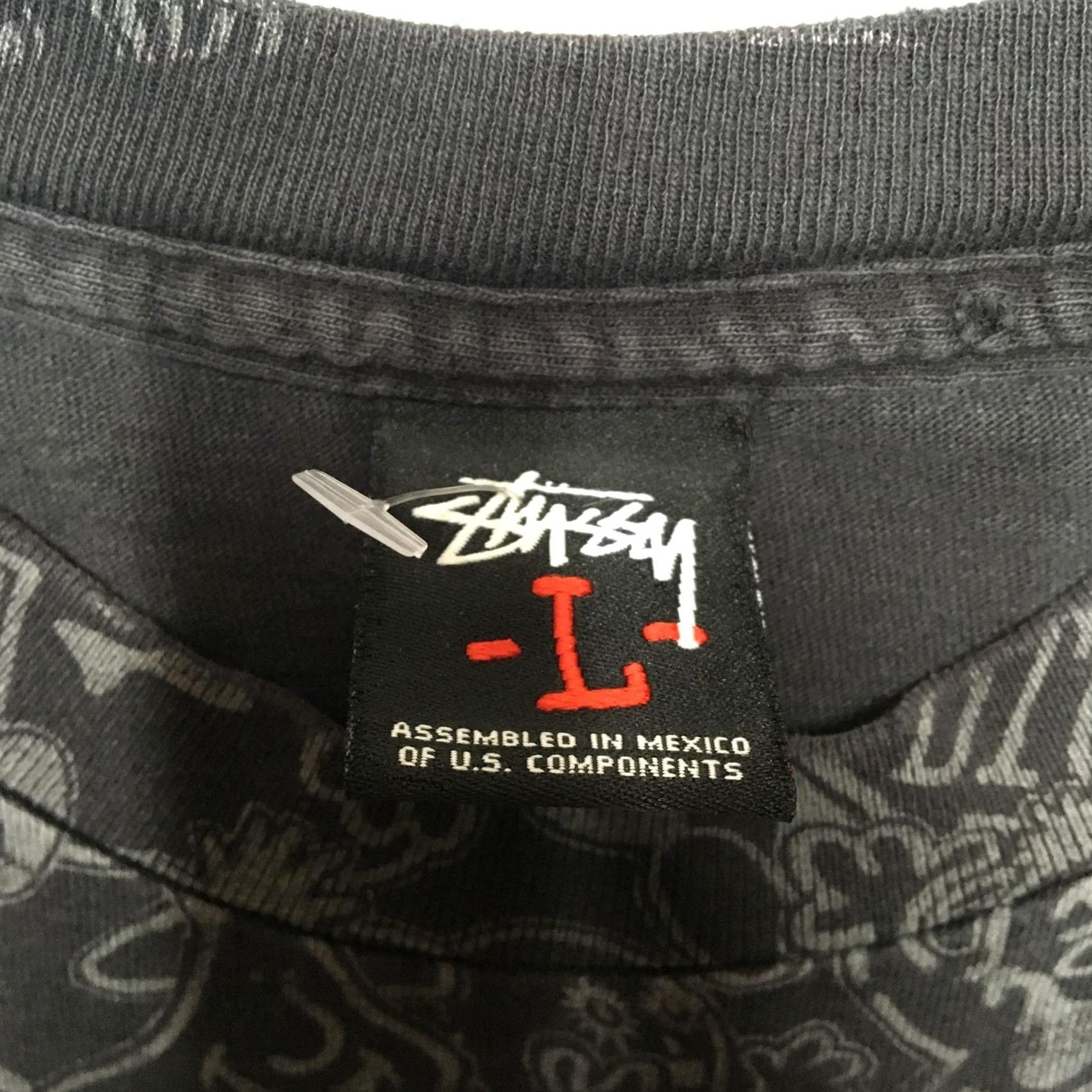Vintage Stussy Shirt Mens Large Black All Over Graphic Print Tee Streetwear 2000s Skate Crew Neck Short Sleeve Womens? Size US L / EU 52-54 / 3 - 5 Thumbnail