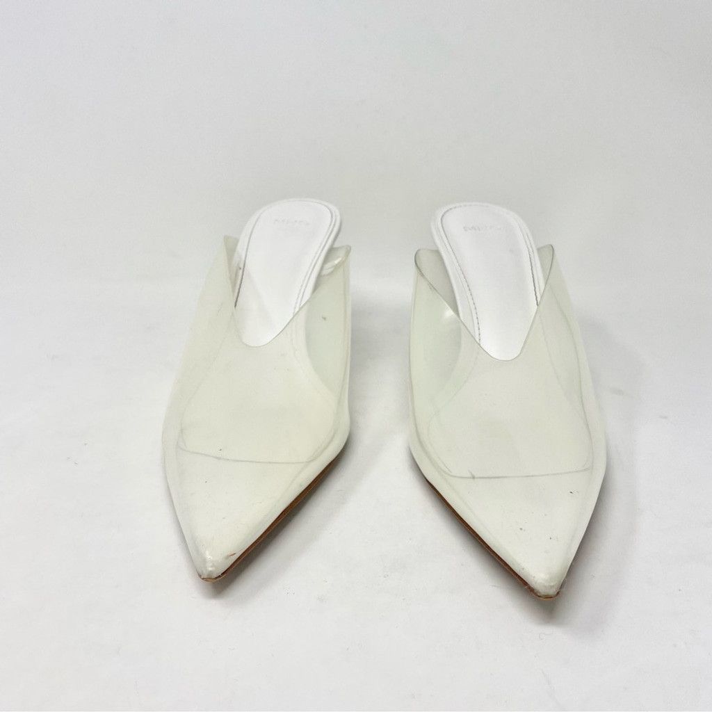 Mango Mango Transparent Vinyl Pointy Toe Sculptural Wedge Shoes 39 Size US 8 / IT 38 - 5 Thumbnail