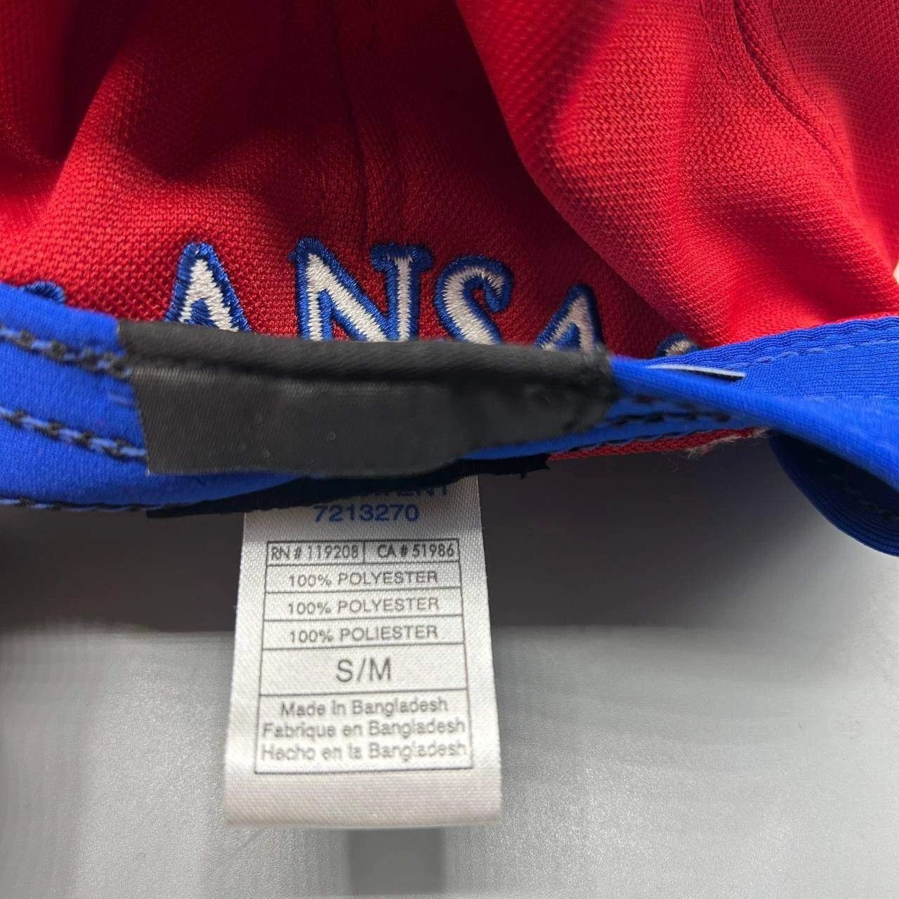 Adidas Kansas Jayhawks Hat Men S-M Embroidered Stretch Fitted Size ONE SIZE - 5 Thumbnail