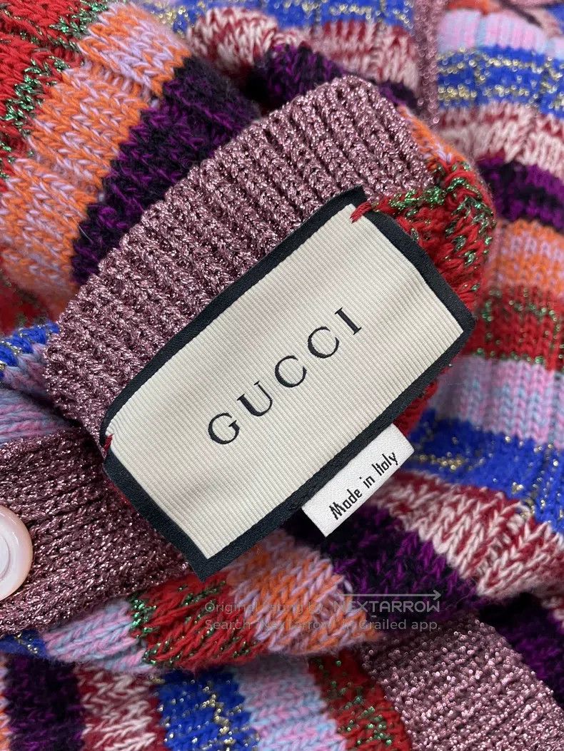 Gucci Gucci Colourful striped silk printed double-sided cardigan Size XS / US 0-2 / IT 36-38 - 4 Thumbnail