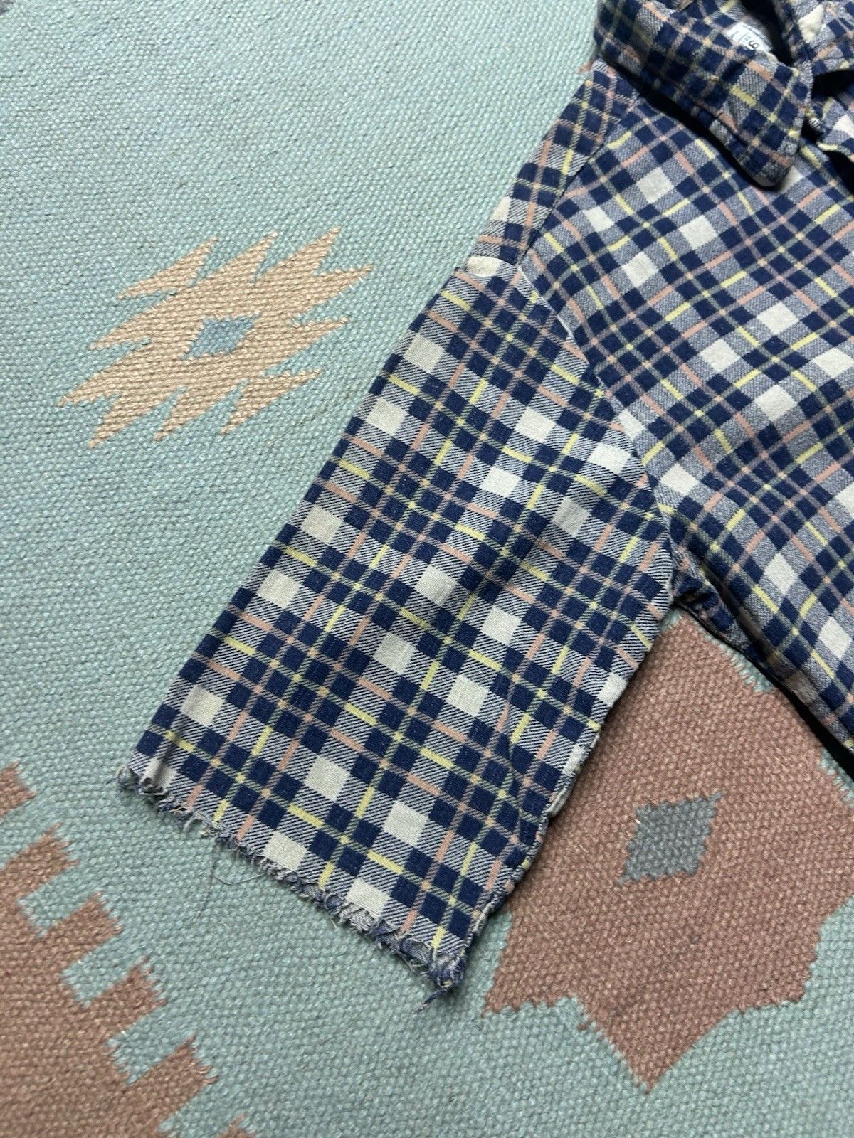 Vintage Vtg 70s flannel shirt JCPenney cotton plaid youth boys 16 Size US XS / EU 42 / 0 - 5 Thumbnail