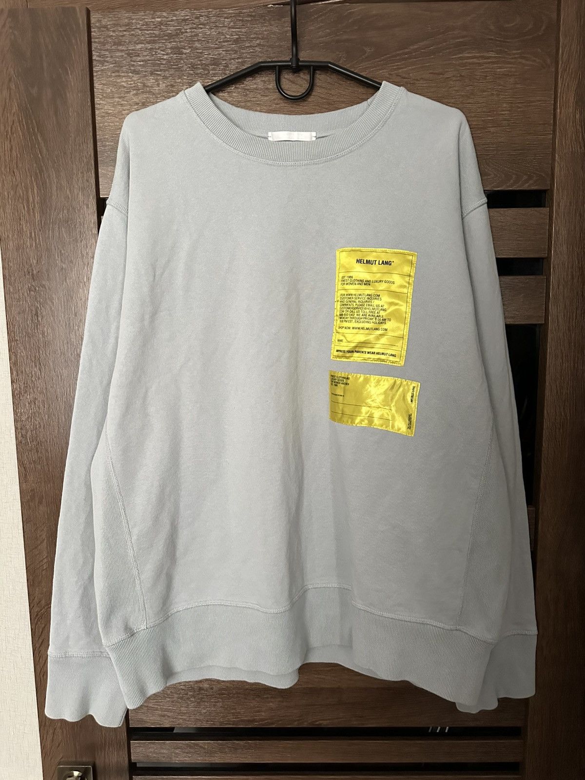 Helmut Lang Helmut Lang Logo Patch Sweatshirt Crewneck Size US XXL / EU 58 / 5 - 1 Thumbnail