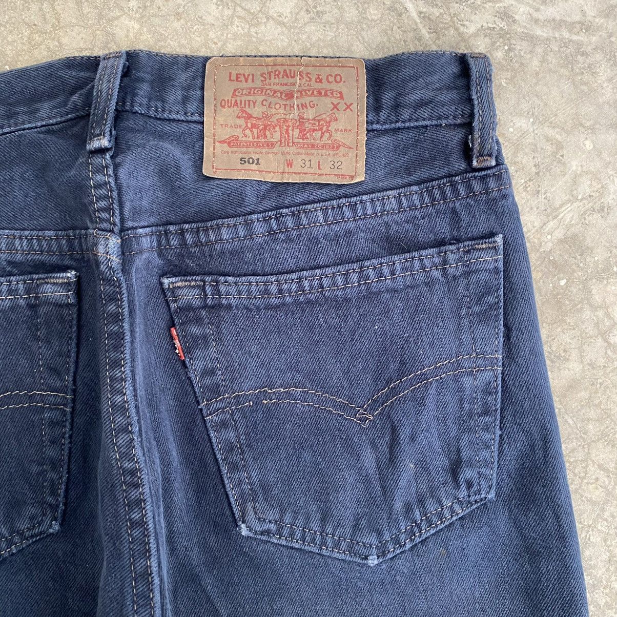 Levi's Vintage 1993 Levis 501 Over Dyed Faded Black Denim Jeans Size US 30 / EU 46 - 17 Thumbnail