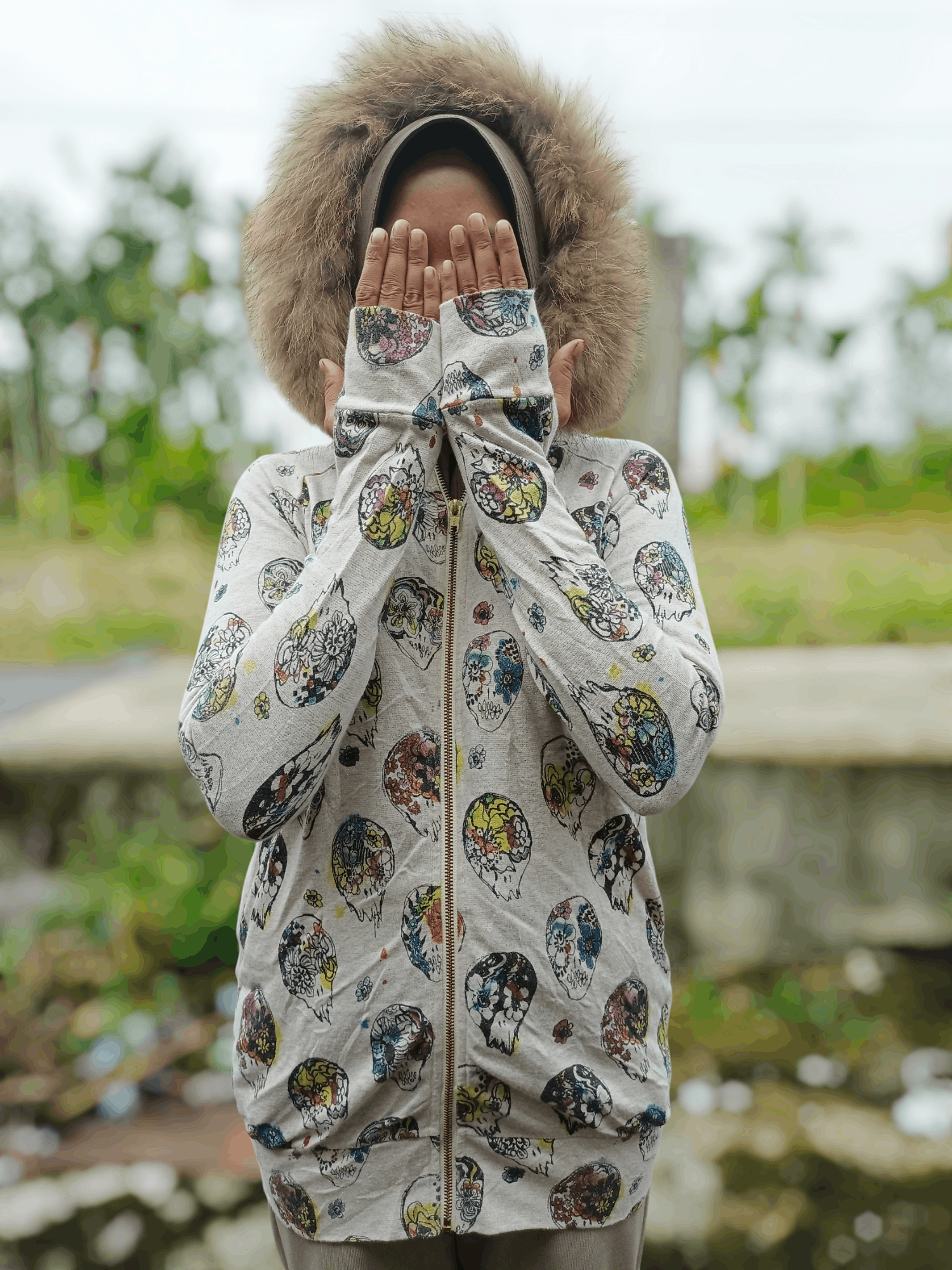 Japanese Brand × Le Grande Bleu (L.G.B.) SCOLAR Skulls Fur Hoodie Size US M / EU 48-50 / 2 - 19 Thumbnail