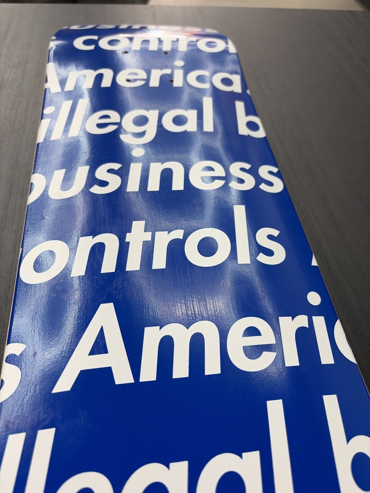 Supreme Supreme Illegal Business Skateboard Deck Blue Size ONE SIZE - 2 Thumbnail