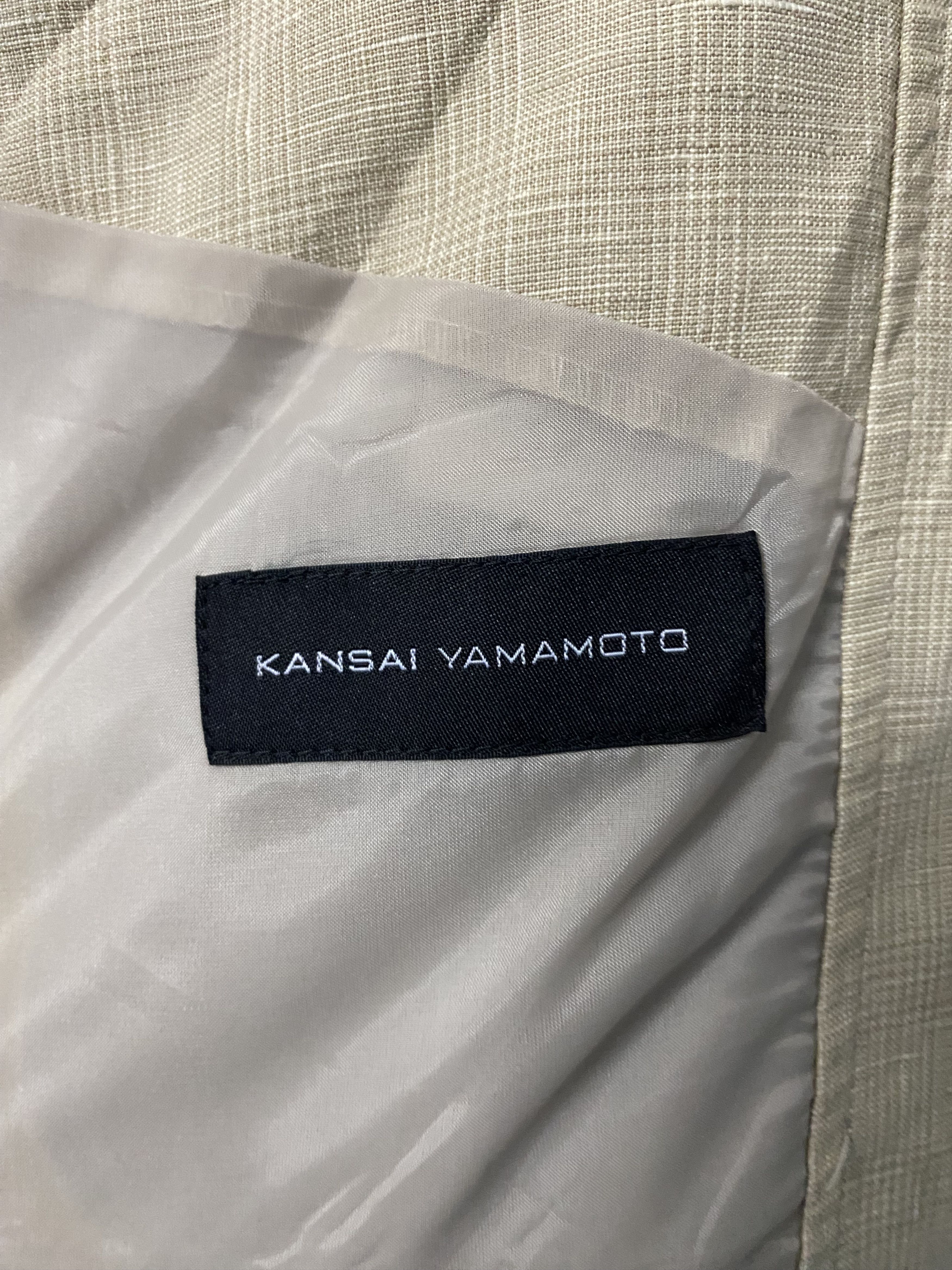 Kansai Yamamoto Kansai Yamamoto 100% Linen Blazer Sport Coat Jacket Size 48L - 5 Thumbnail