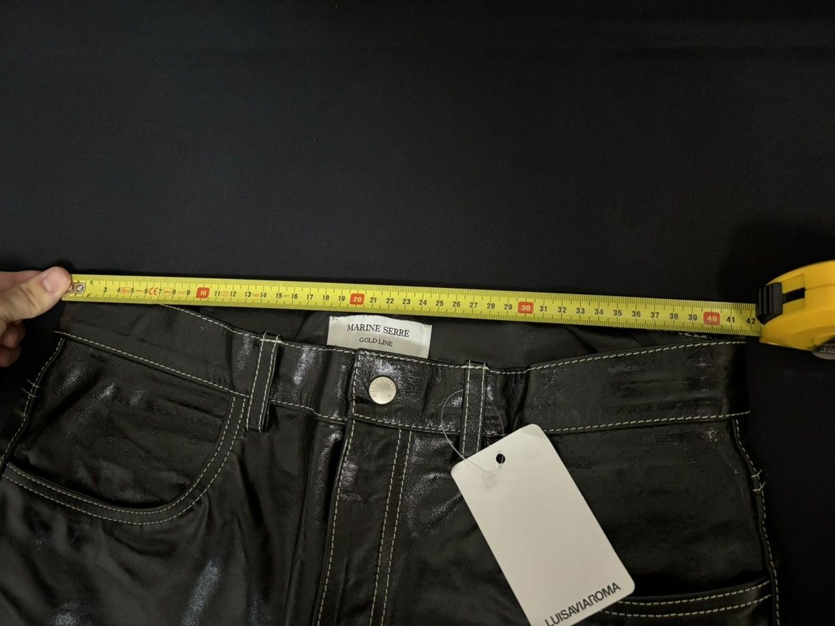 Marine Serre MARINE SERRE Black Embossed Leather Pants Size US 32 / EU 48 - 4 Thumbnail