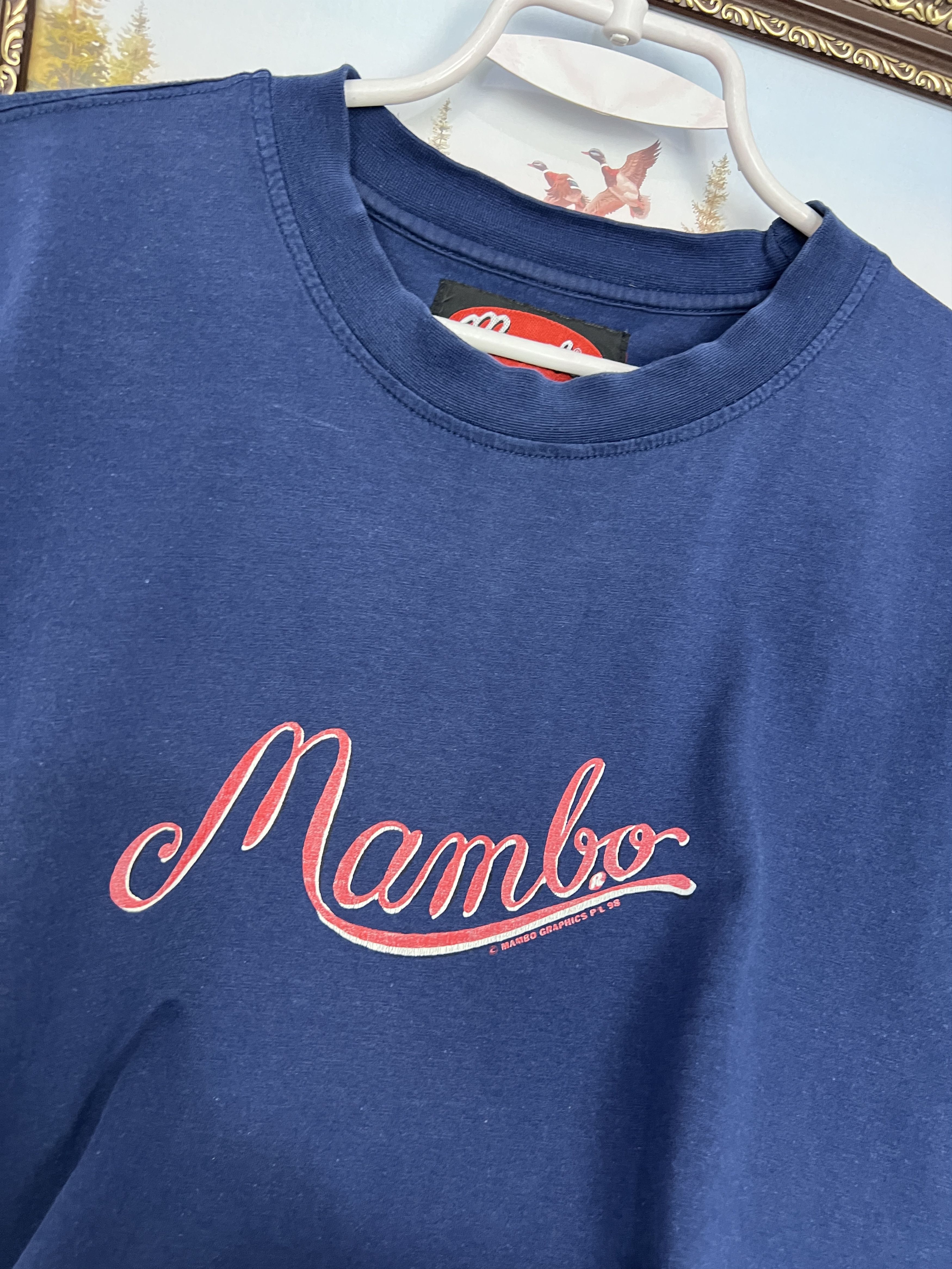 Vintage Vintage 90's Mambo Storm In A Tea Cup Tee Over Print Shirt Size US L / EU 52-54 / 3 - 8 Thumbnail
