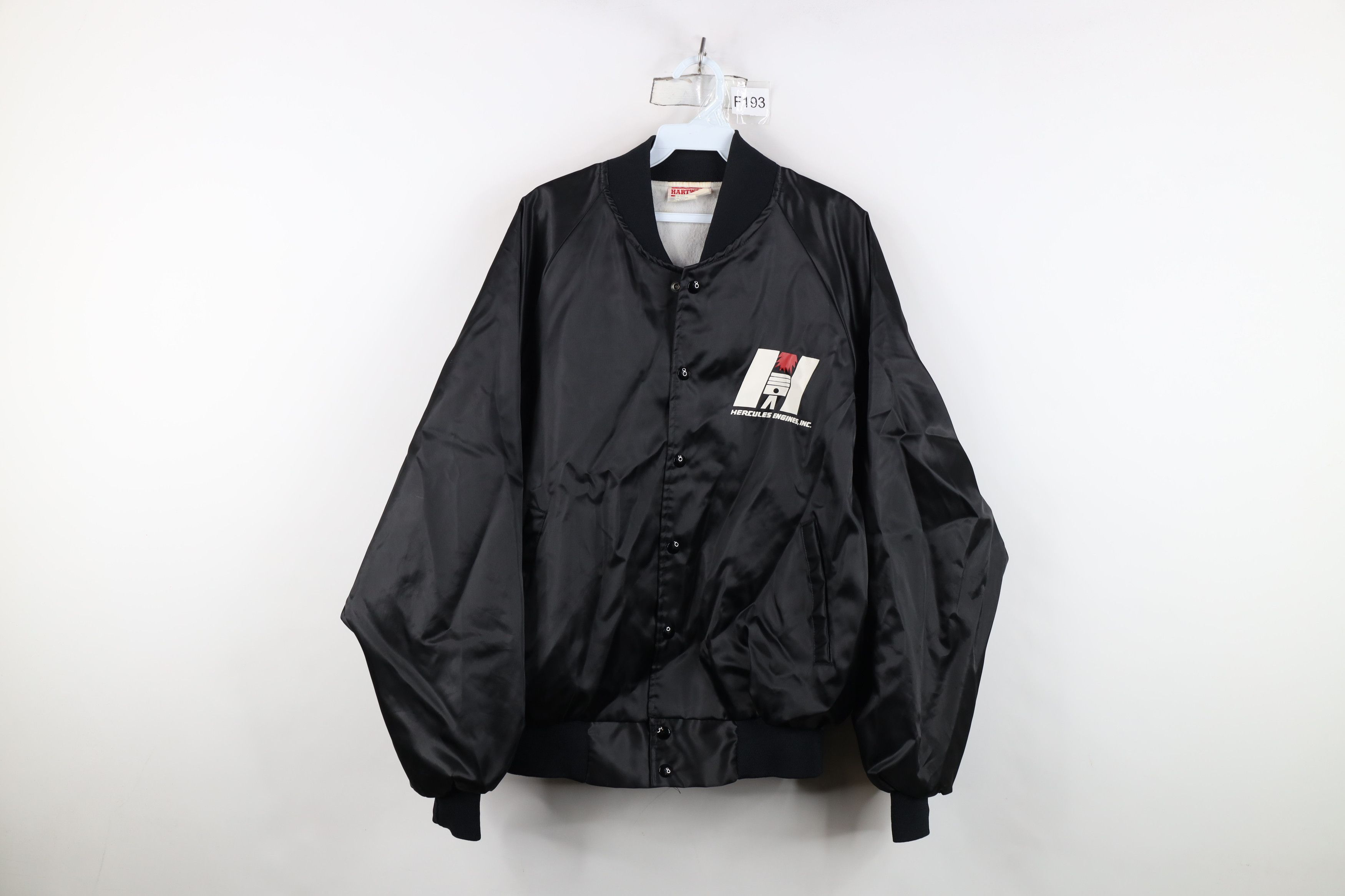 Vintage Vintage 80s Hercules Engines Racing Satin Bomber Jacket USA Size US L / EU 52-54 / 3 - 1 Thumbnail