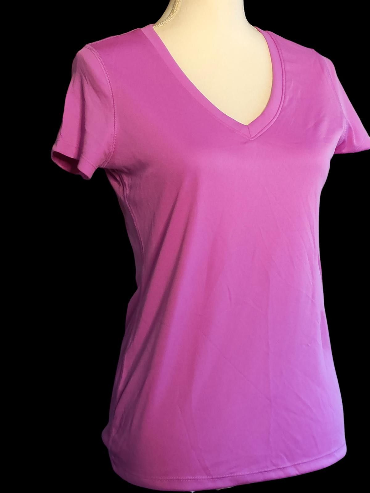 Champion Champion Women's Classic V-Neck Short Sleeve T-Shirt in Pink Size M / US 6-8 / IT 42-44 - 4 Thumbnail