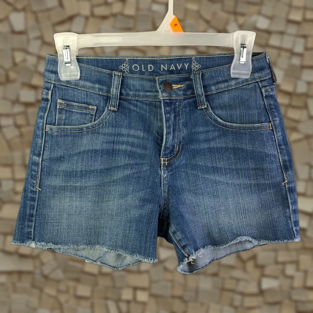 Old Navy VINTAGE Old Navy Womens Size 0 Mid Rise 26" Waist Boyfriend Blue Jean Shorts Size 26" / US 2 / IT 38 - 1 Thumbnail