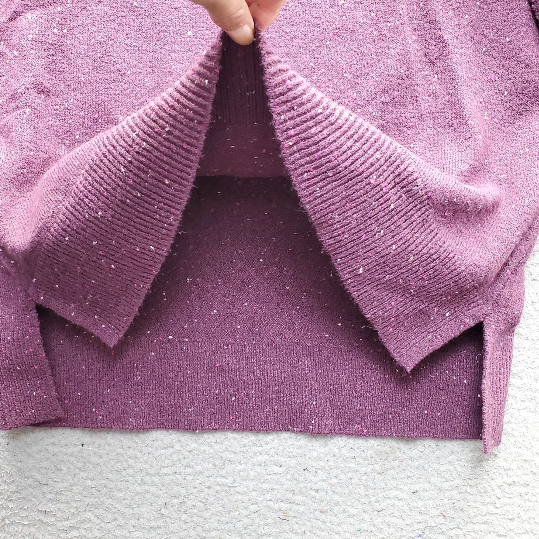 Loft LOFT Womens Size S Purple Speckled Knit Turtleneck Pullover Shirt Size S / US 4 / IT 40 - 8 Thumbnail
