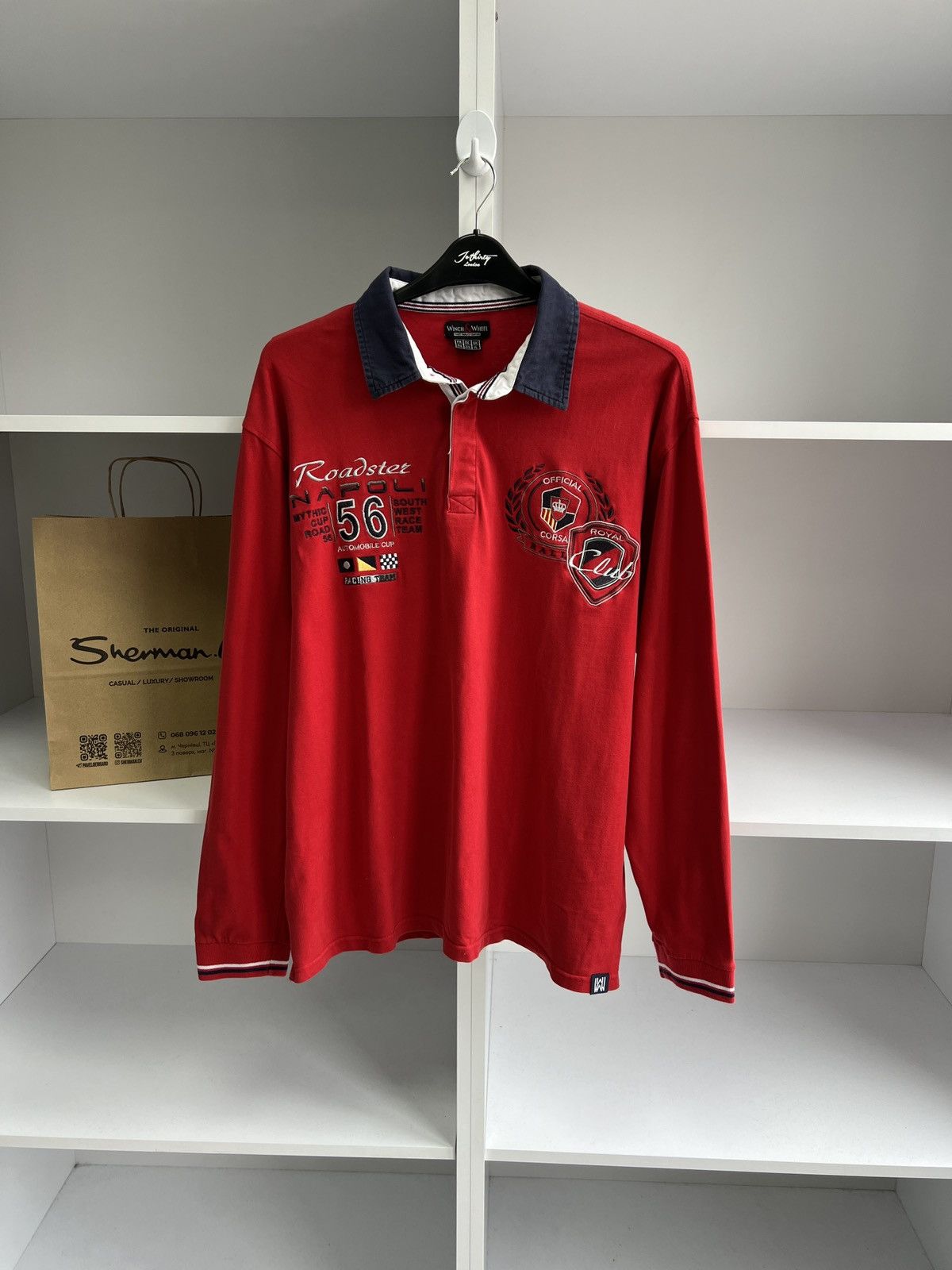 Designer × Vintage Vintage Roadster Napoli 56 racing Long sleeve Size US XL / EU 56 / 4 - 1 Thumbnail
