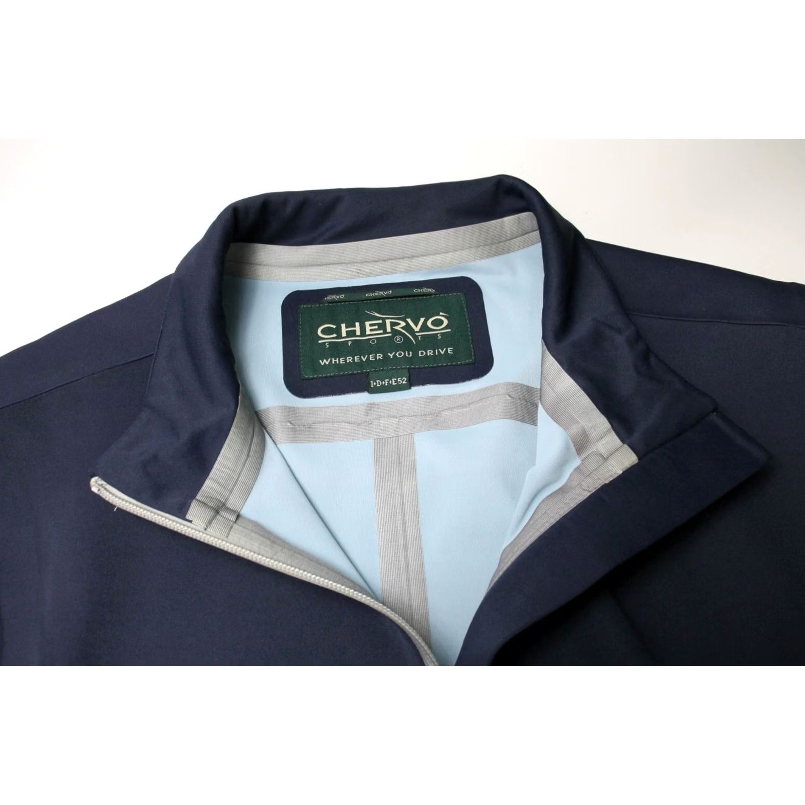 Vintage CHERVO Waistcoat Men's EU 52 Full Zip High Neck Lightweight Blue Zero Seams Size US L / EU 52-54 / 3 - 5 Thumbnail