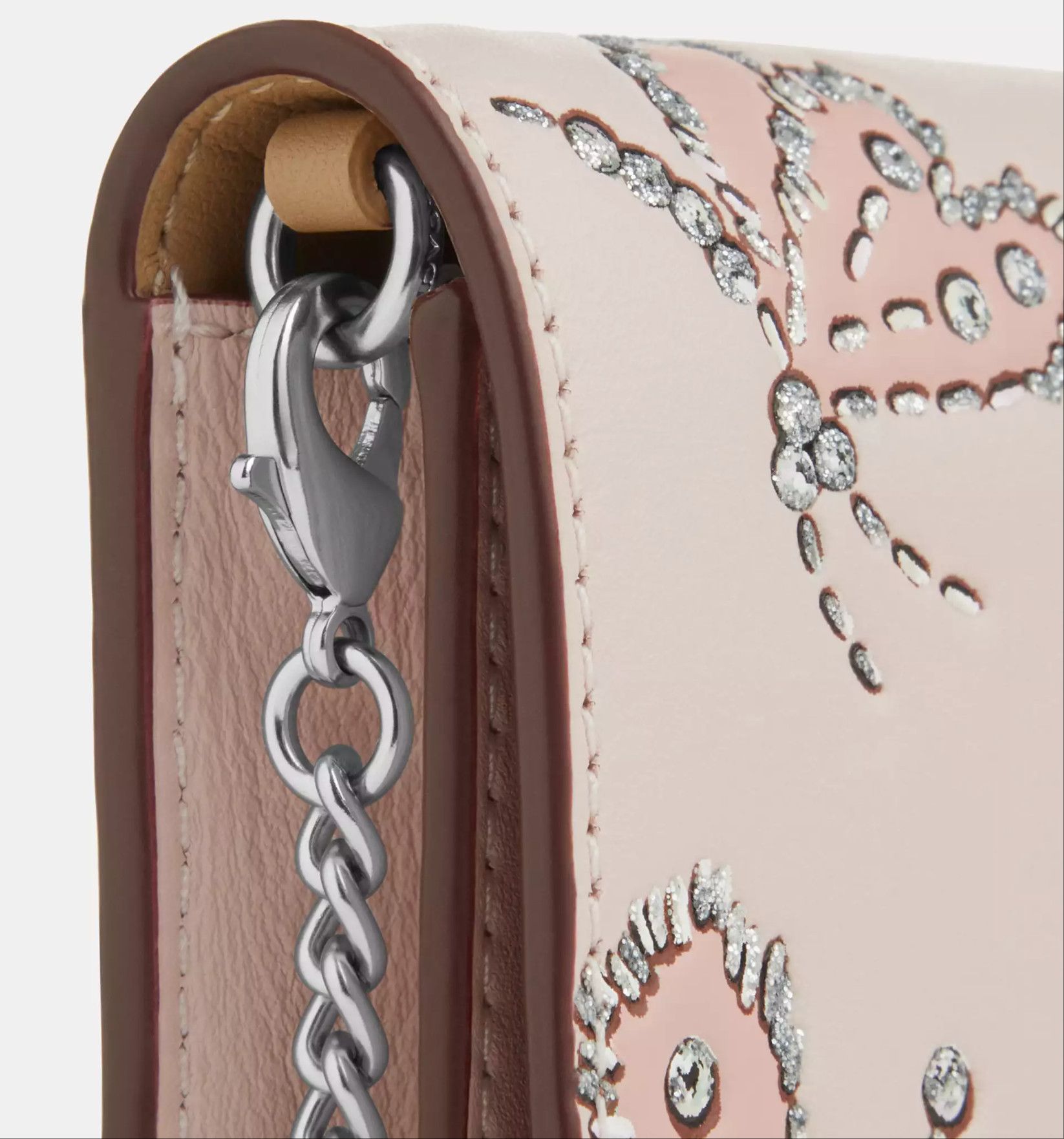 Coach Mini Wallet On A Chain With Sparkly Butterfly Print CCI81 Size ONE SIZE - 9 Thumbnail