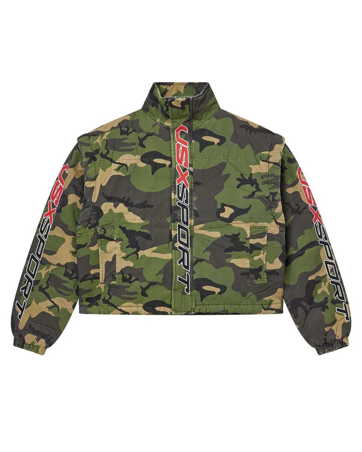 Forever VSX Puffer Jacket Camo Green