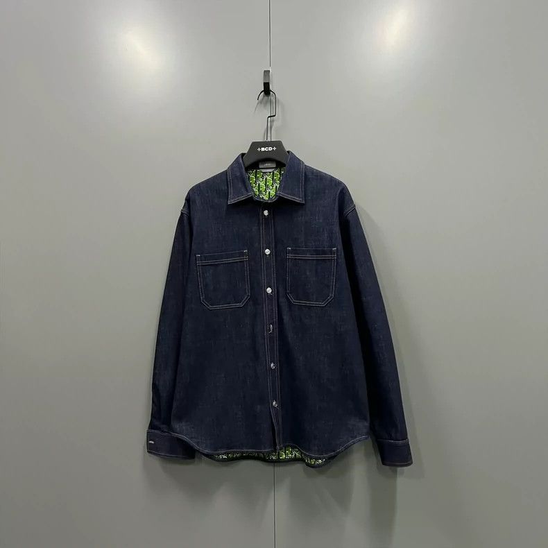 Dior Dior size 41 Denim jacket with presbyopic flowers in green Size US L / EU 52-54 / 3 - 1 Thumbnail