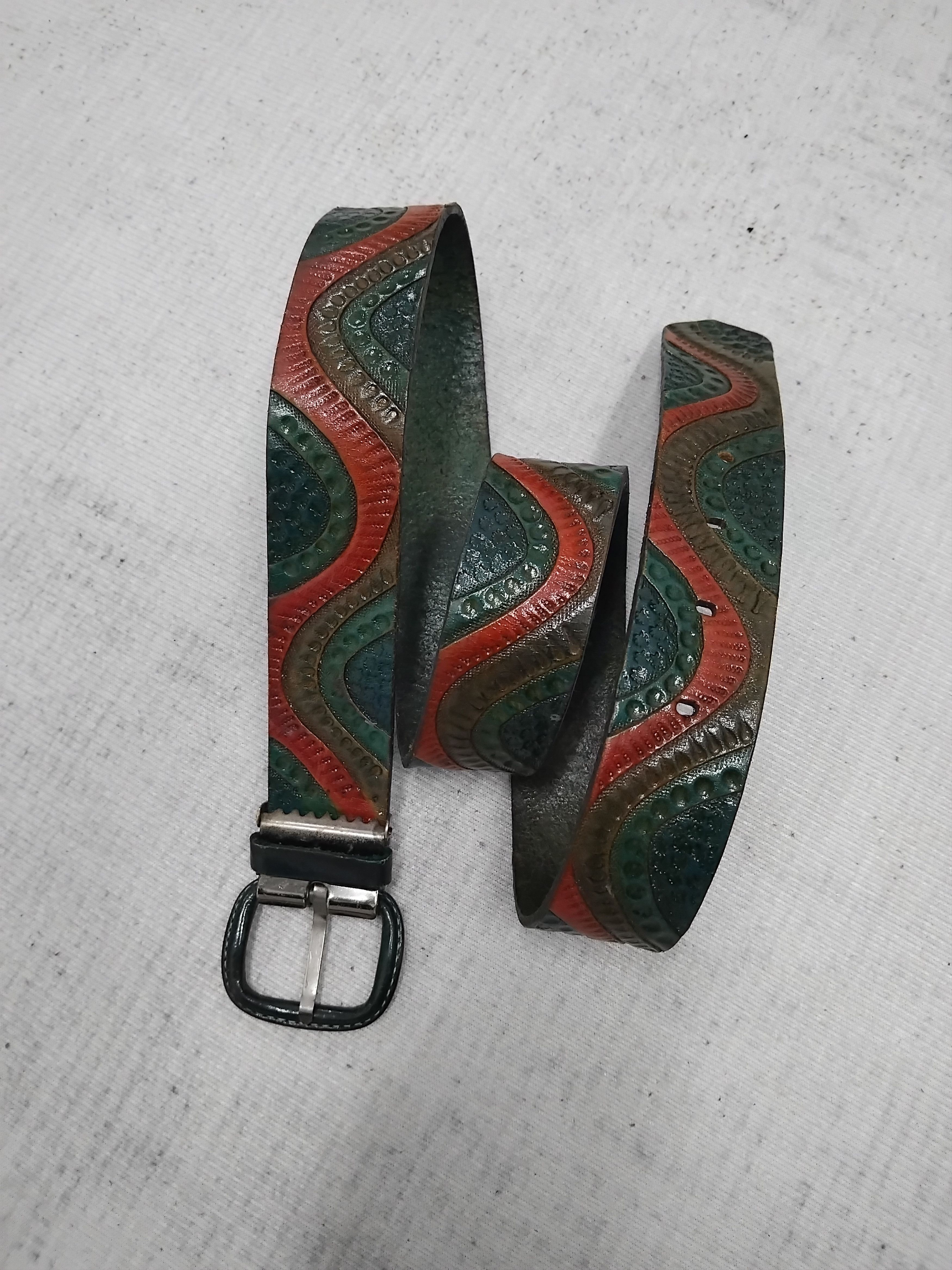 Japanese Brand 💥Unnamed joker colour punk rock style leather belt Size ONE SIZE - 12 Thumbnail