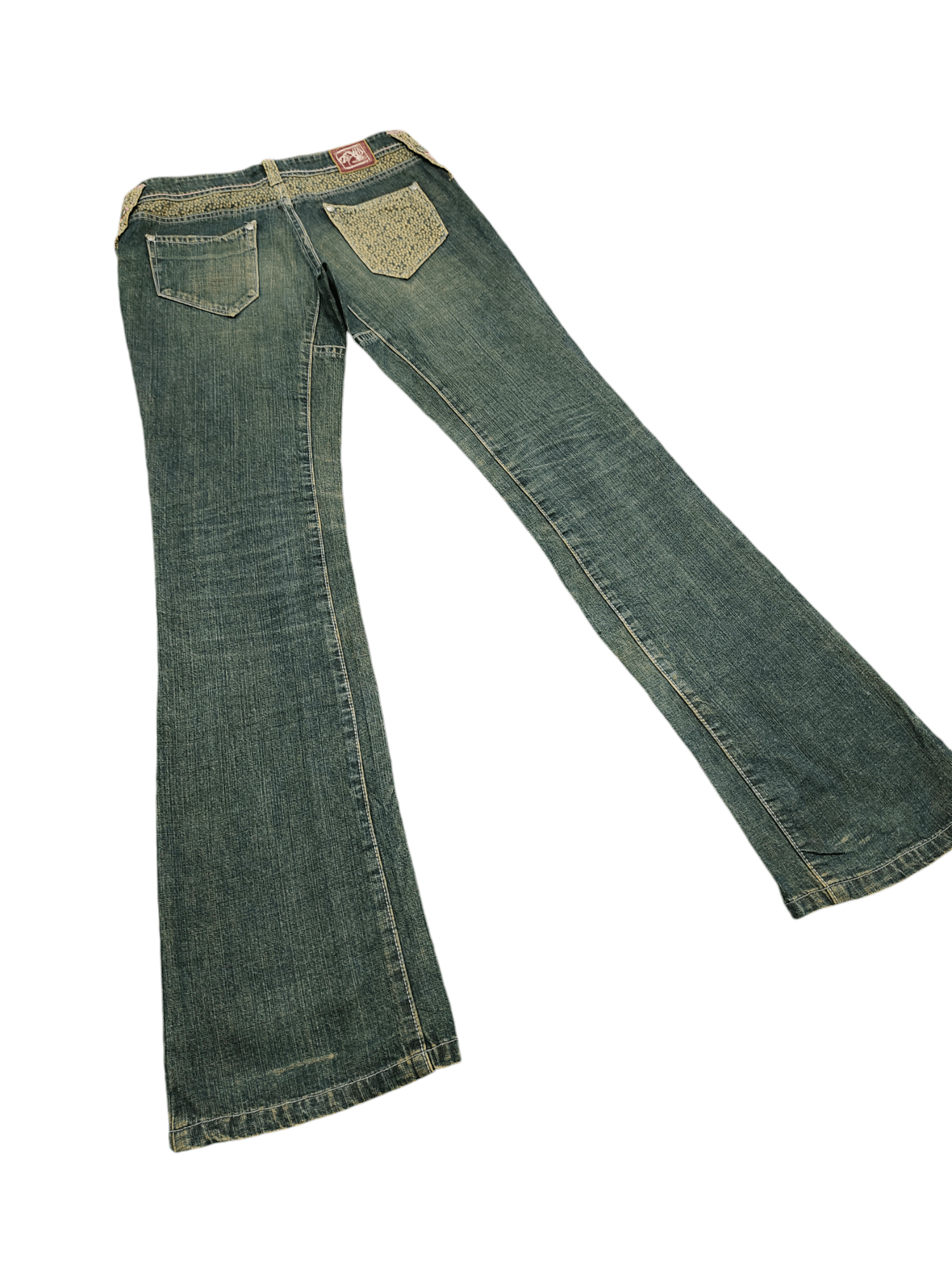 If Six Was Nine Flare Jeans Kyoto Homay Clawmark Faded Low Rise Bootcut Y2k Size US 28 / EU 44 - 15 Thumbnail