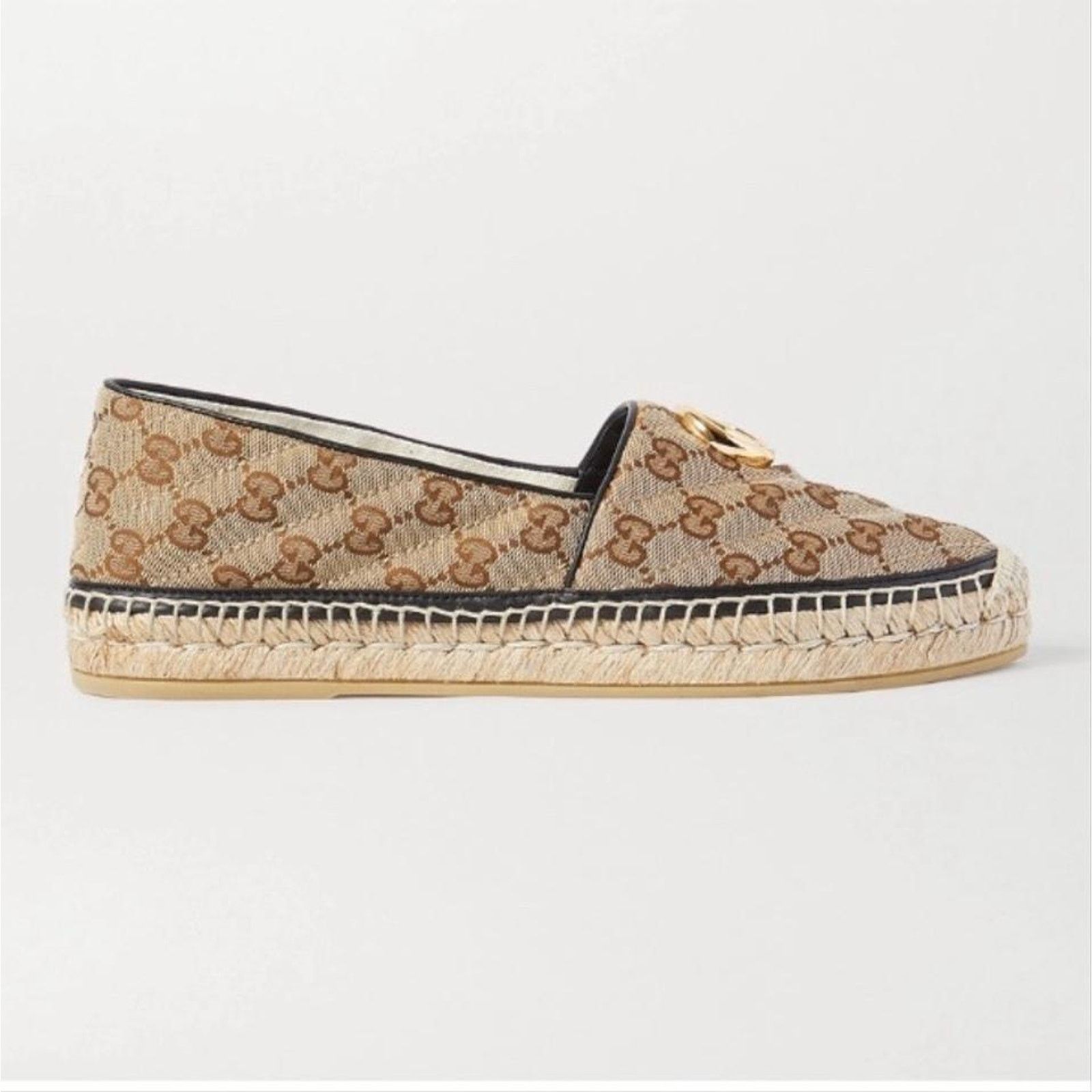 Gucci Pilar marmont GG logo matelasse canvas espadrilles Size US 8 / IT 38 - 2 Thumbnail