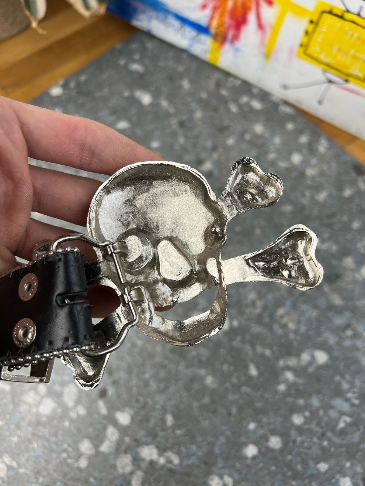 Japanese Brand × Vintage Rhinestone Skull Buckle Belt crystals Size ONE SIZE - 5 Thumbnail