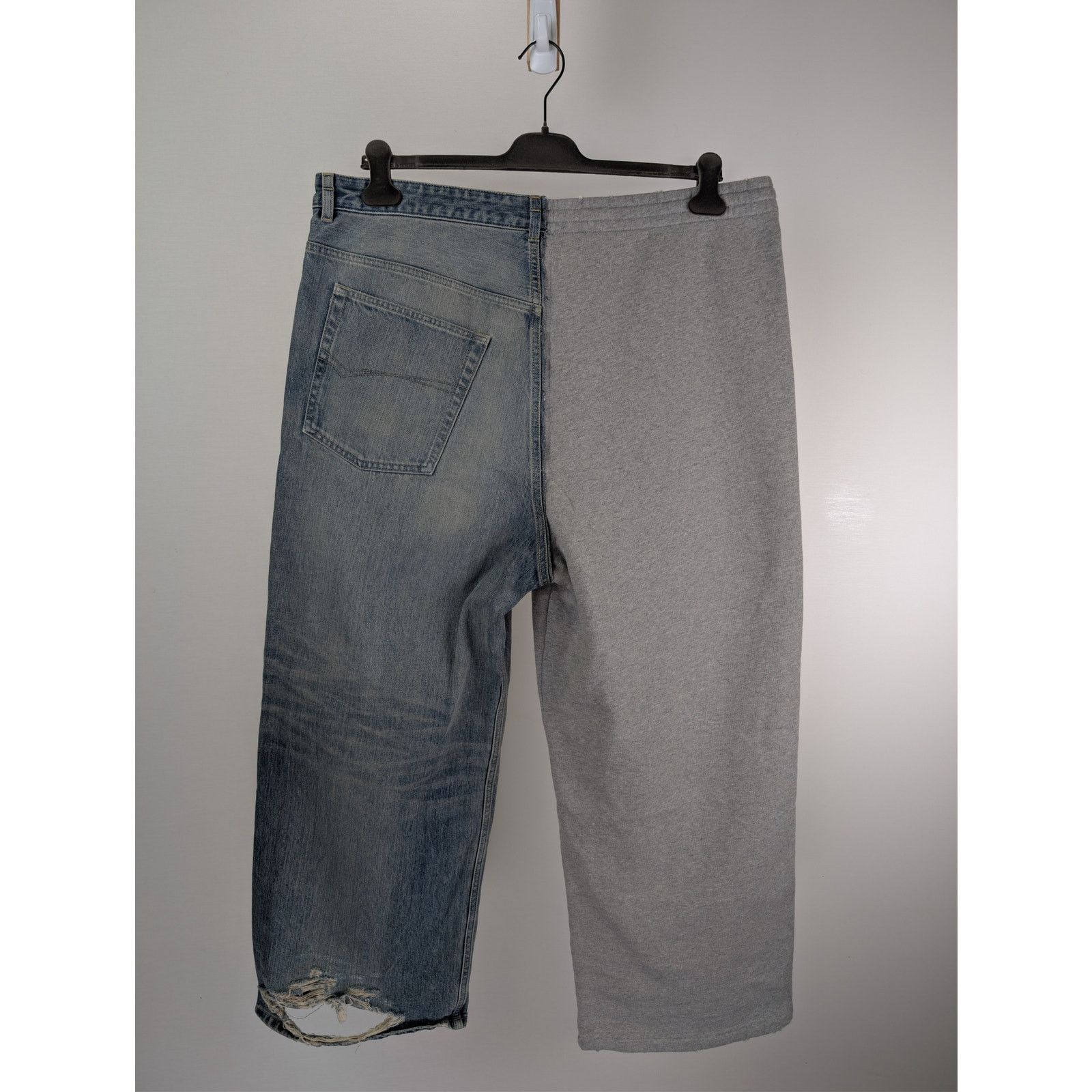 Balenciaga o1rshd1 Organic Denim Hybrid Baggy Pants Jean Outback Blue Size US 32 / EU 48 - 16 Thumbnail