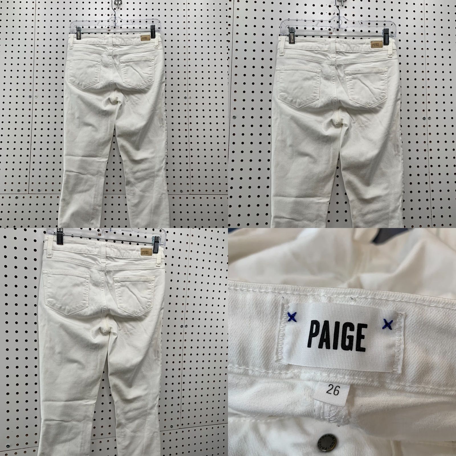 Paige Paige Verdugo Crop White Pants Womens Size 26 Waist 26x25 Casual Flat Front Cropped Pᵉᶦgᵉ Size 26" / US 2 / IT 38 - 8 Thumbnail