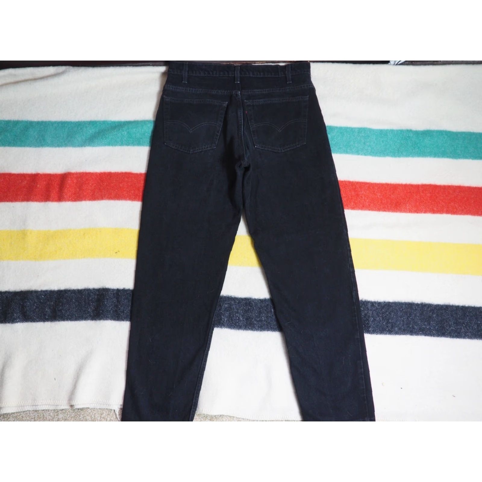 Levi's VINTAGE Levi's 550 Relaxed Black Denim Jeans 38x32 Mens USA Made 90s Grunge Jeans Pants Men Size US 38 / EU 54 - 2 Thumbnail