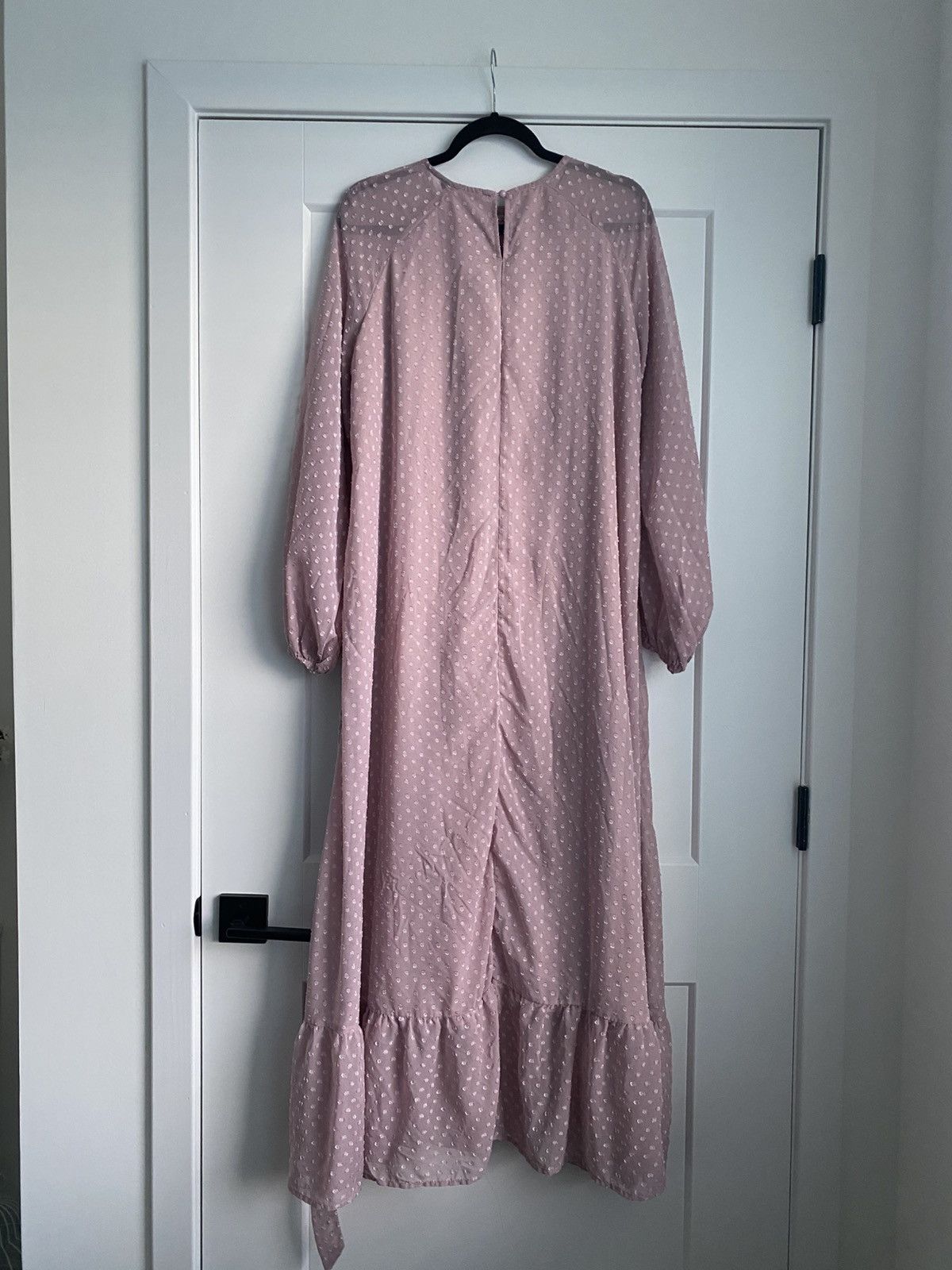 Shein SHEIN Raglan Lantern Sleeve Flounce Hem Swiss Dot Dress Size L / US 10 / IT 46 - 3 Thumbnail