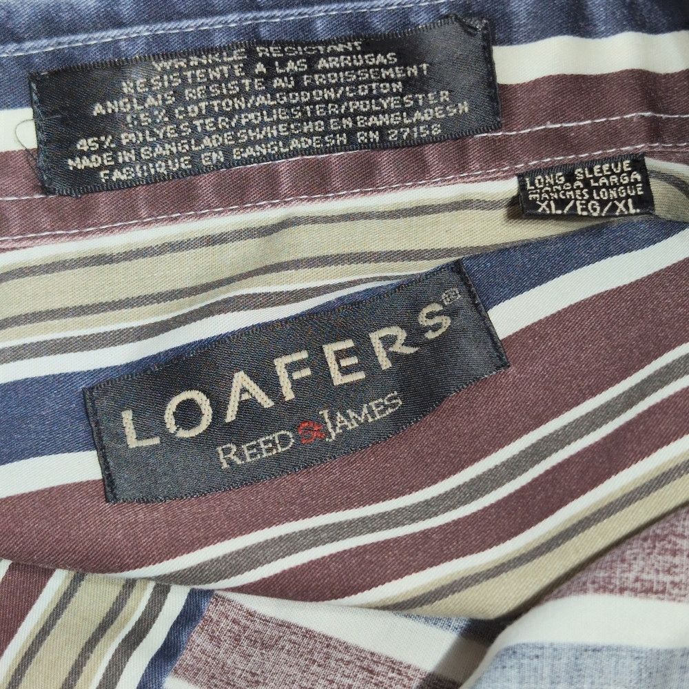 Designer Reed St James Loafers sz XL Men's Striped Shirt - Multicolo Size US XL / EU 56 / 4 - 4 Thumbnail