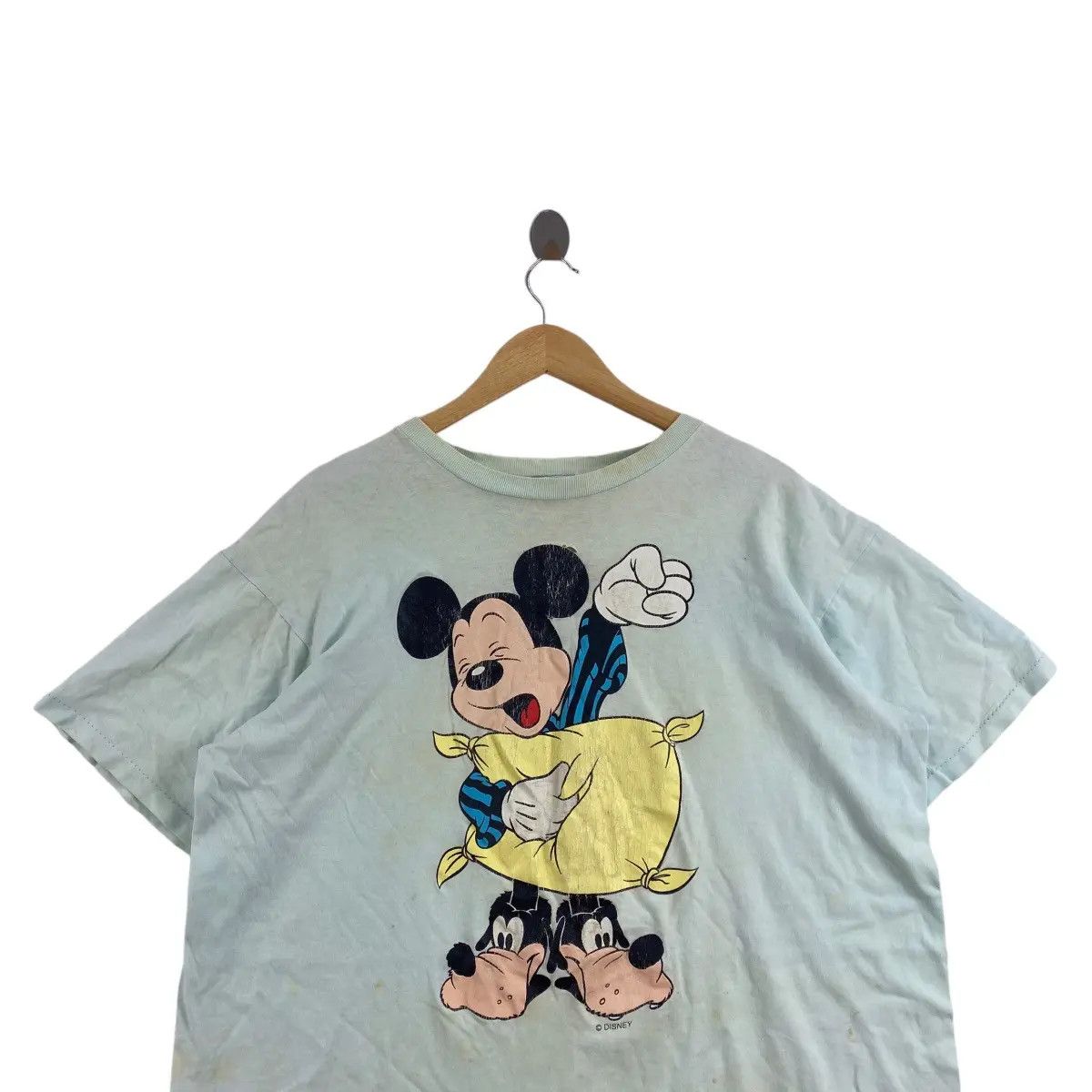 Disney Vintage 90’ MICKEY MOUSE SLEEPY Cartoon Tee Shirt Top Pluto Size XXL / US 16-18 / IT 52-54 - 2 Thumbnail